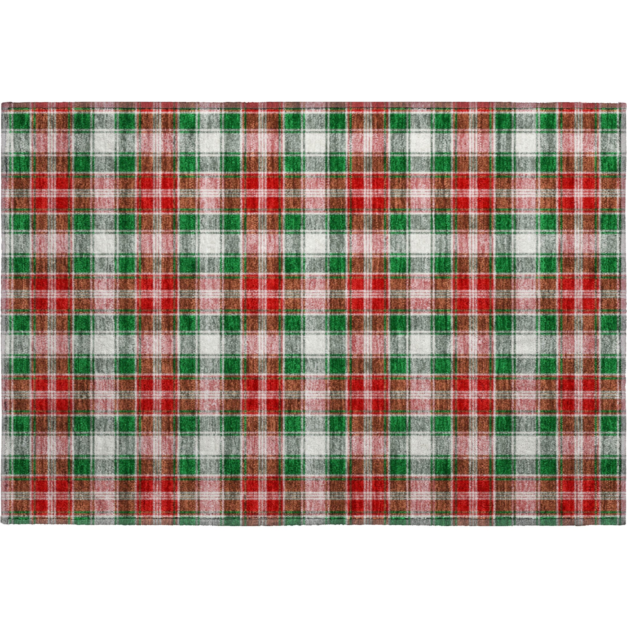 Luxury Washable Indoor/Outdoor Holiday MY20 Emerald Green Rug 1'8" x 2'6" #shape_Rectangle