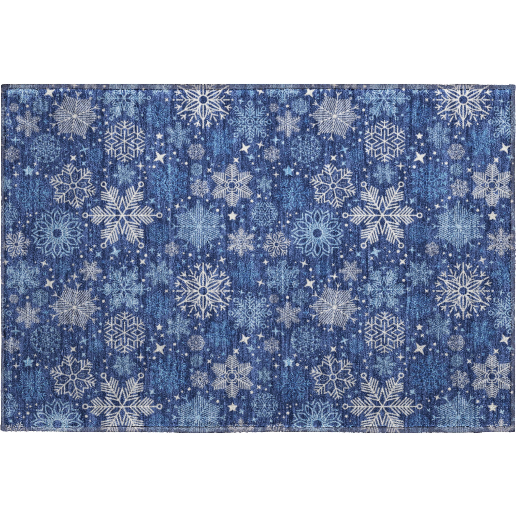 Luxury Washable Indoor/Outdoor Holiday MY25 Navy Blue Rug 1'8" x 2'6" #shape_Rectangle