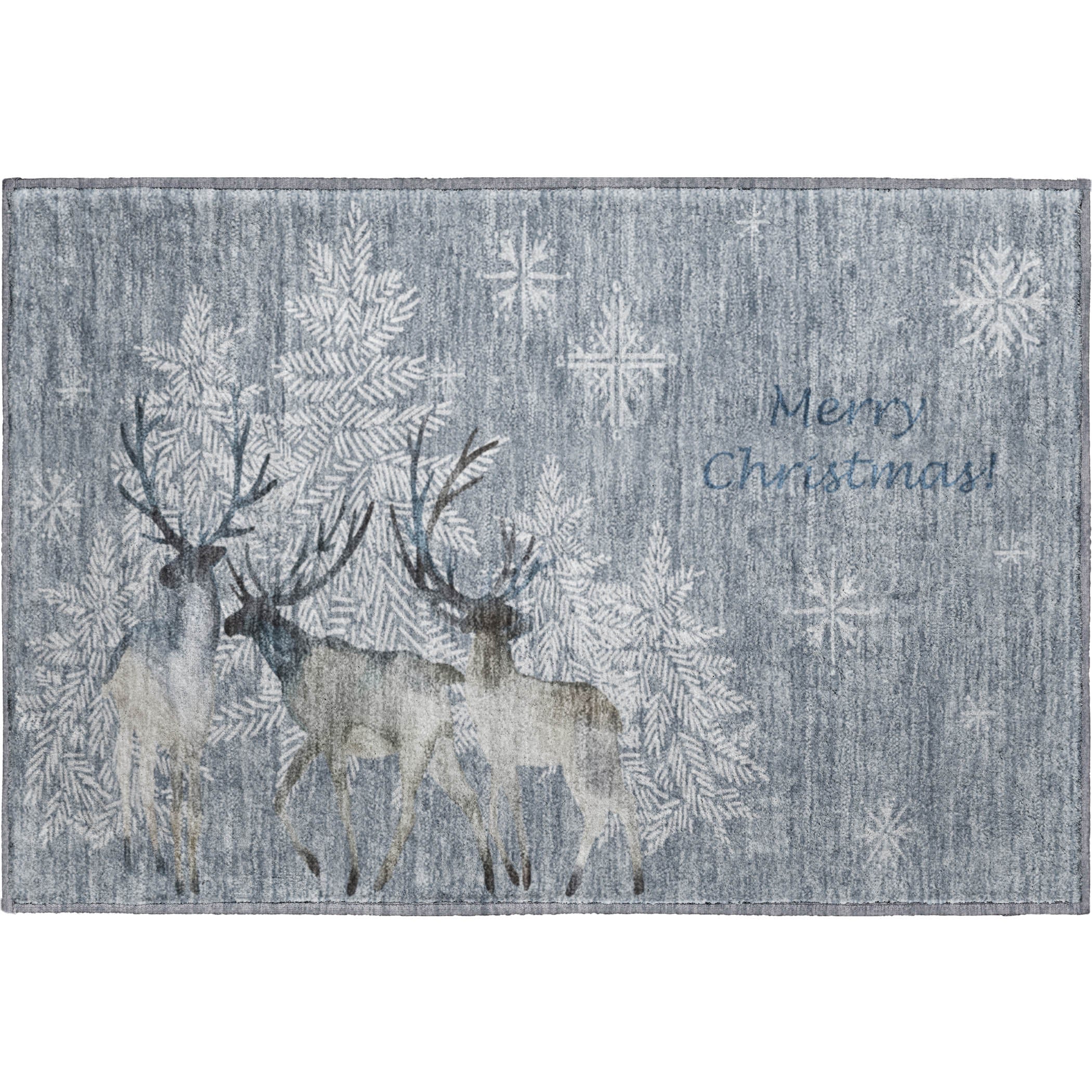 Luxury Washable Indoor/Outdoor Holiday MY2 Gray Rug 1'8" x 2'6" #shape_Rectangle