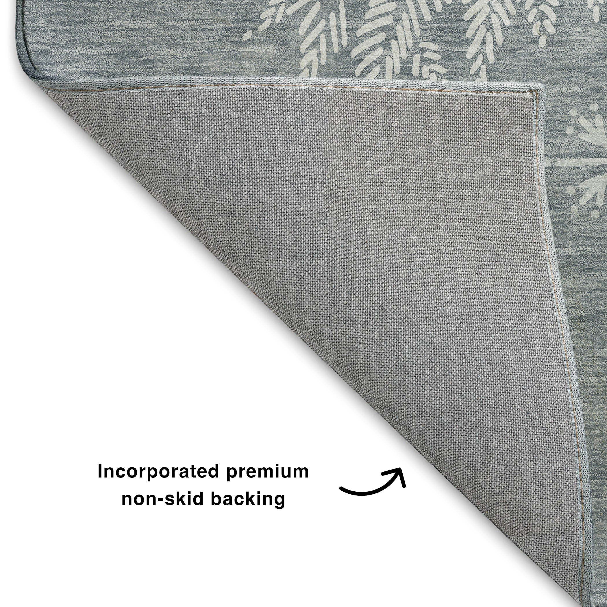 Luxury Washable Indoor/Outdoor Holiday MY2 Gray Rug 1'8" x 2'6" #shape_Rectangle