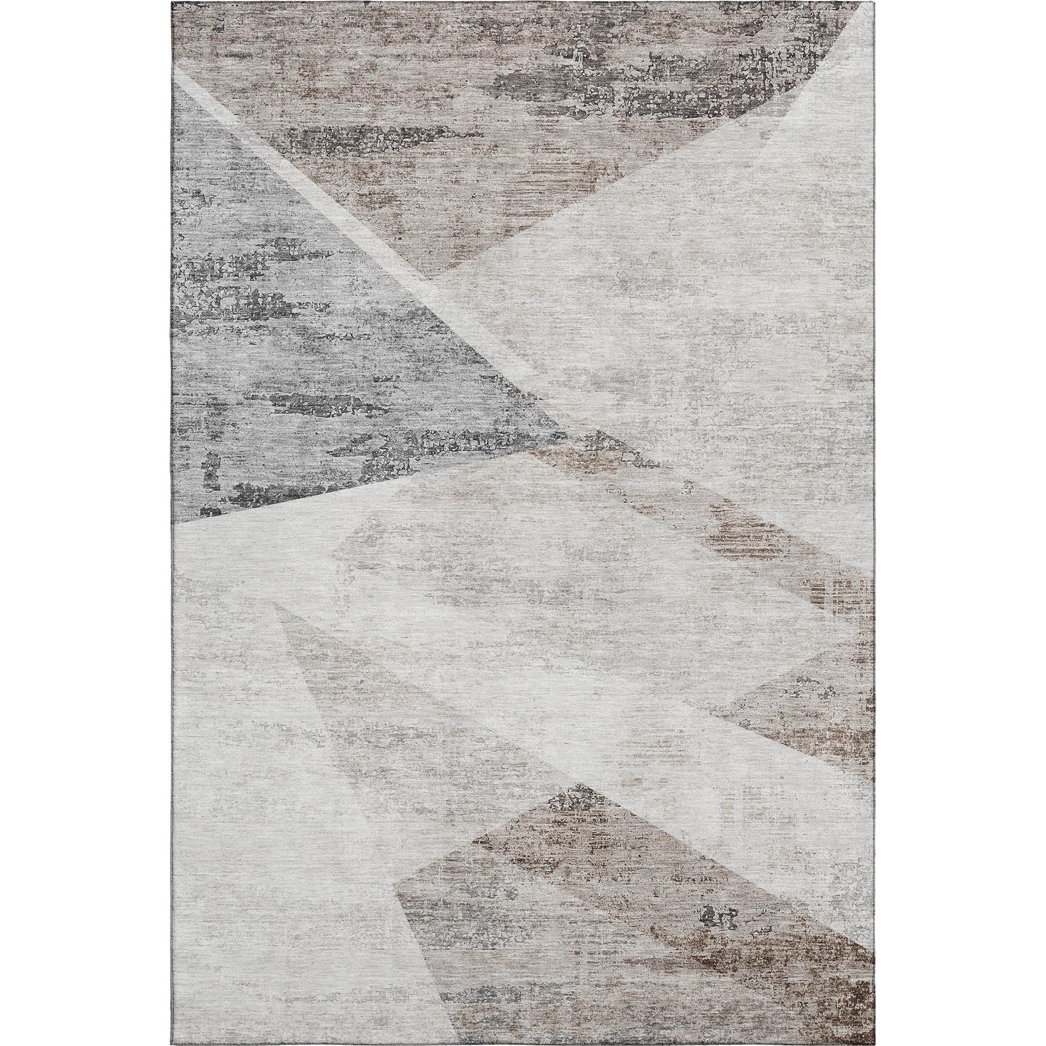 Luxury Machine Washable Indoor/Outdoor Transitional NO11 Silver Gray Rug 2'6" x 3'10" #shape_Rectangle