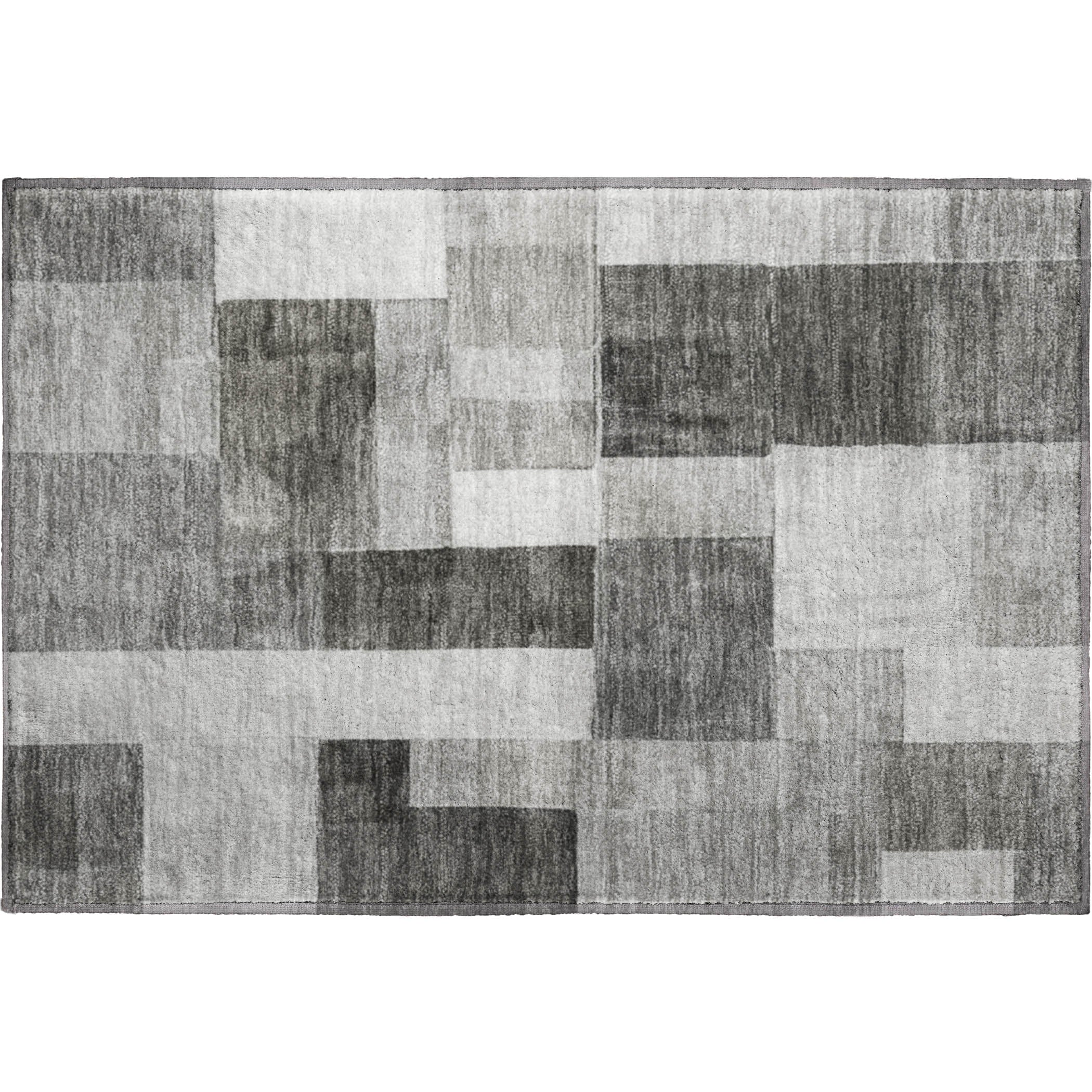 Luxury Machine Washable Indoor/Outdoor Transitional NO15 Pewter Gray Rug 1'8" x 2'6" #shape_Rectangle