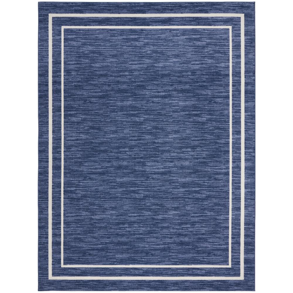 Nourison Essentials NRE02 Navy Ivory Rugs #color_navy ivory