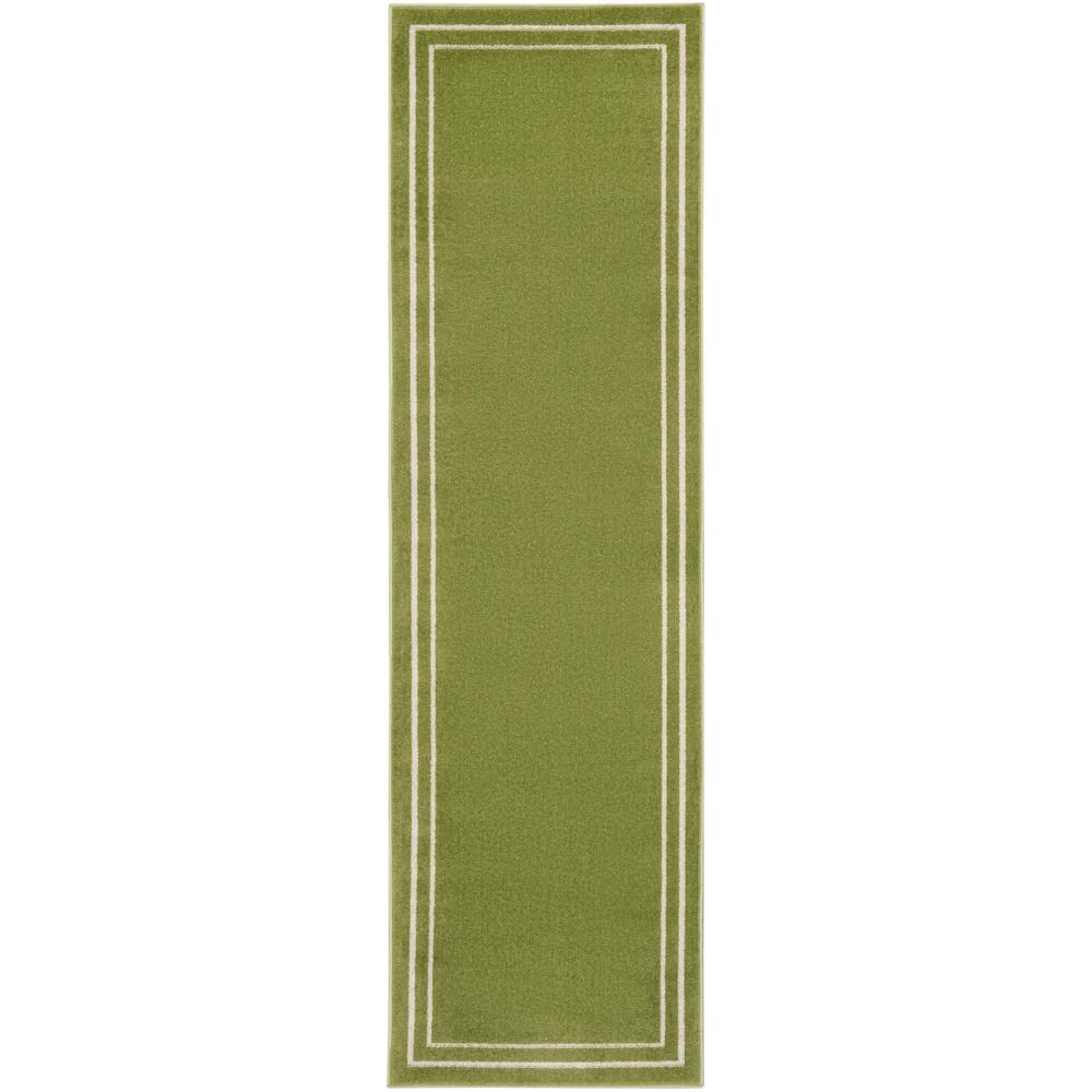 Nourison Essentials NRE02 Green Ivory Rugs #color_green ivory