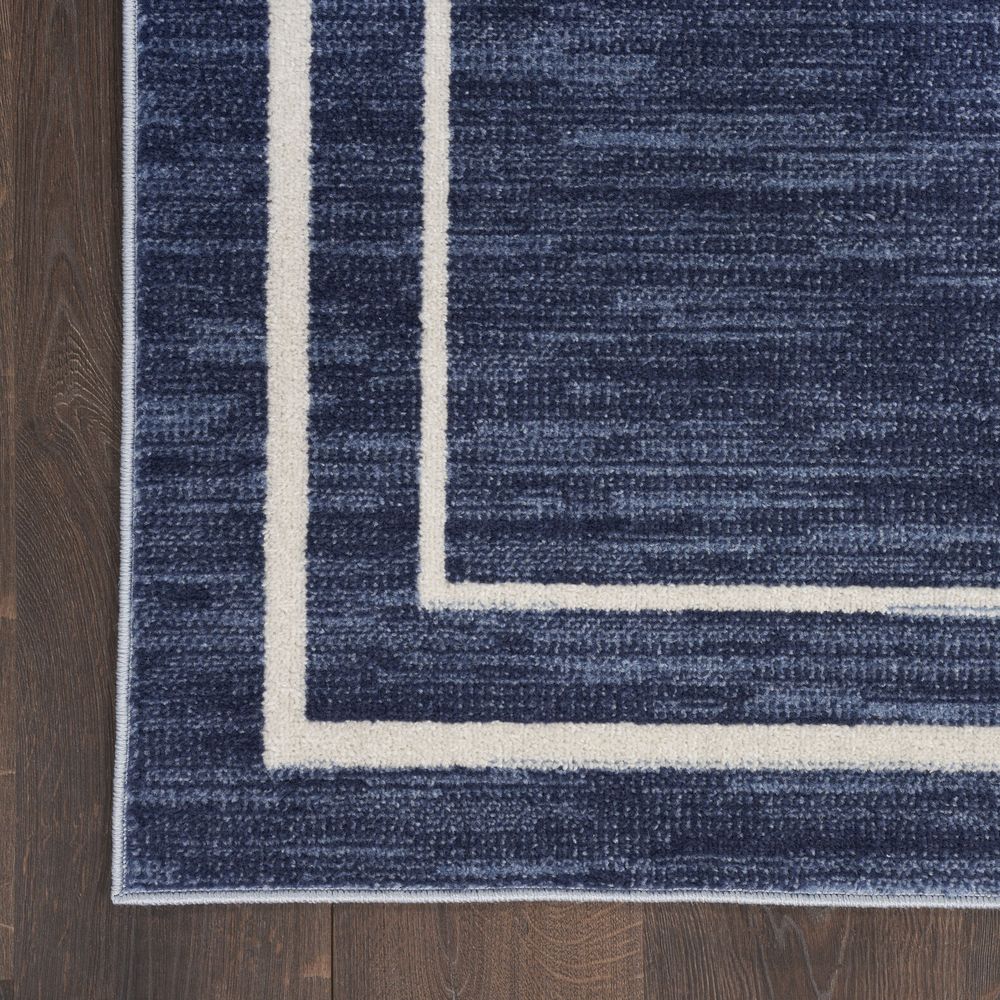 Nourison Essentials NRE02 Navy Ivory Rugs #color_navy ivory
