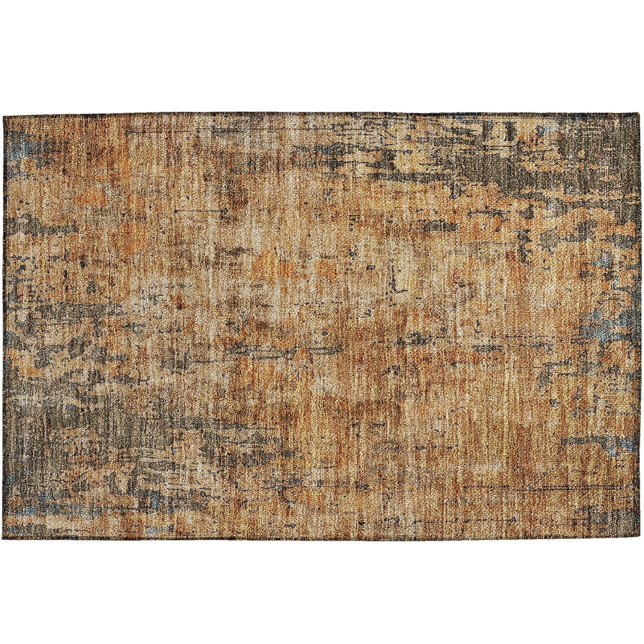 Indoor/Outdoor Contemporary NV11 Copper Orange Rug 1'8" x 2'6" #shape_Rectangle