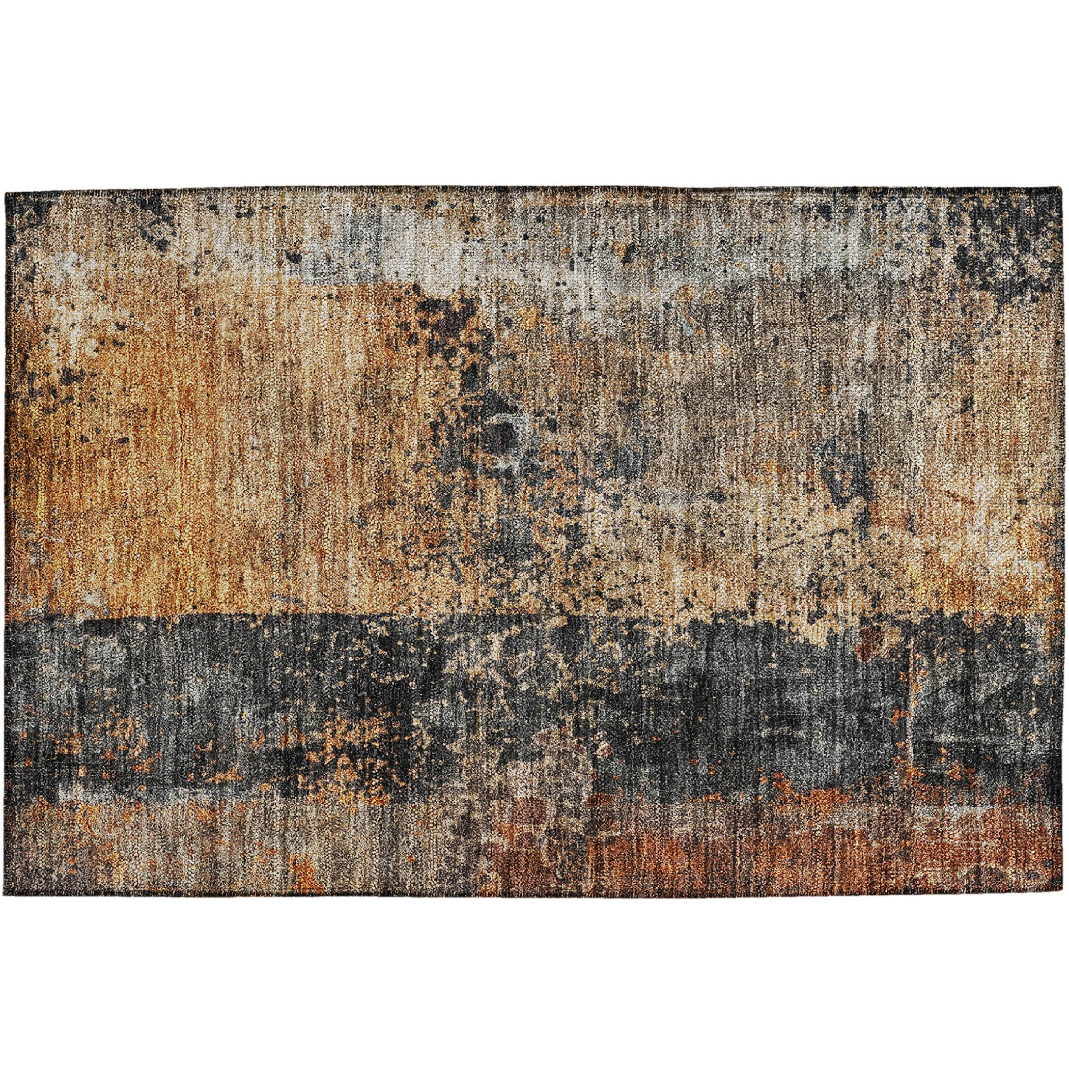 Indoor/Outdoor Contemporary NV13 Copper Orange Rug 1'8" x 2'6" #shape_Rectangle