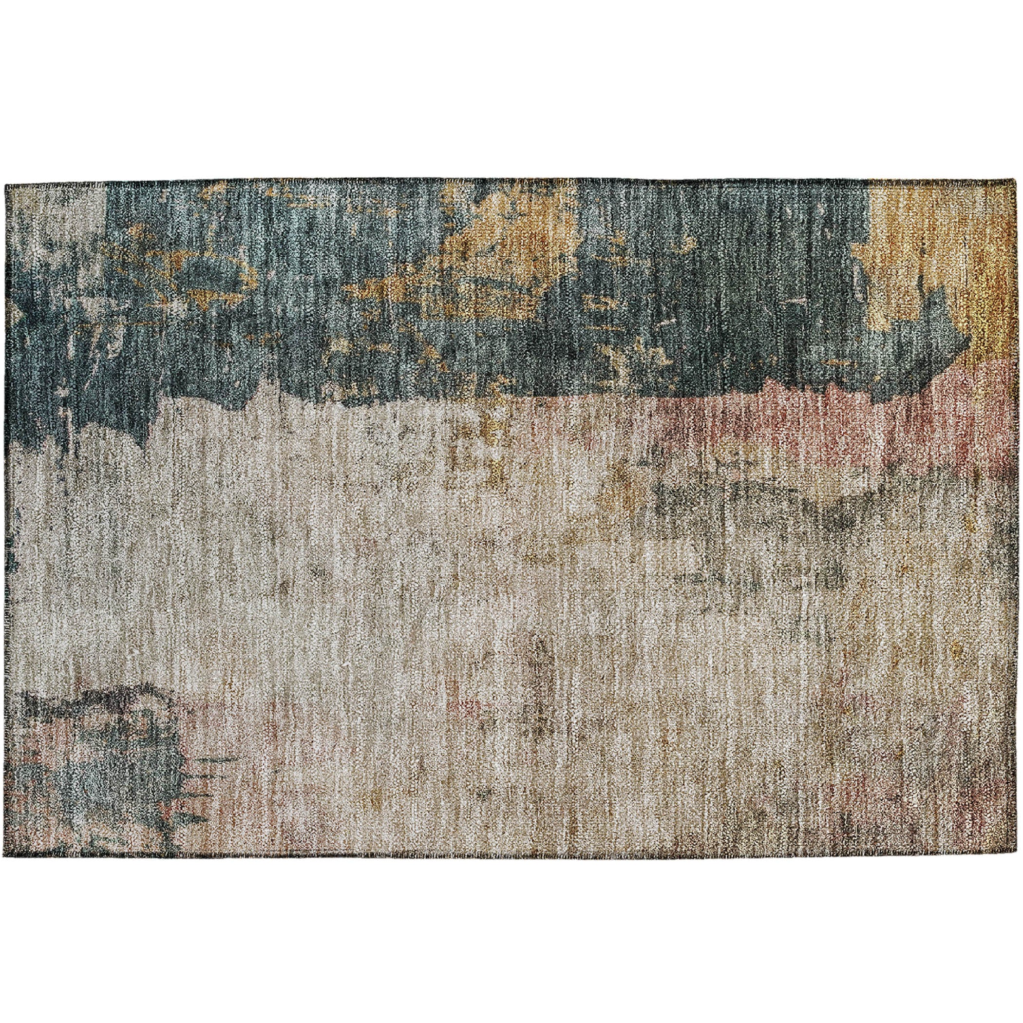 Indoor/Outdoor Contemporary NV15 Taupe Brown Rug 1'8" x 2'6" #shape_Rectangle