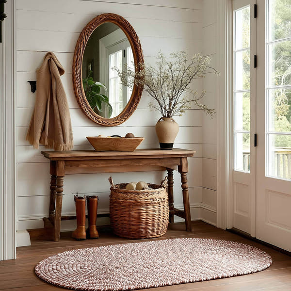 Terracotta Braided Indoor Outdoor Polypropylene Rug 2' X 4' #Size_2' x 4' Runner