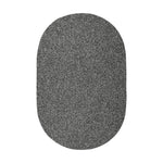 Black, White Braided Indoor Outdoor Polypropylene Rug 5' X 8' #shape_Oval