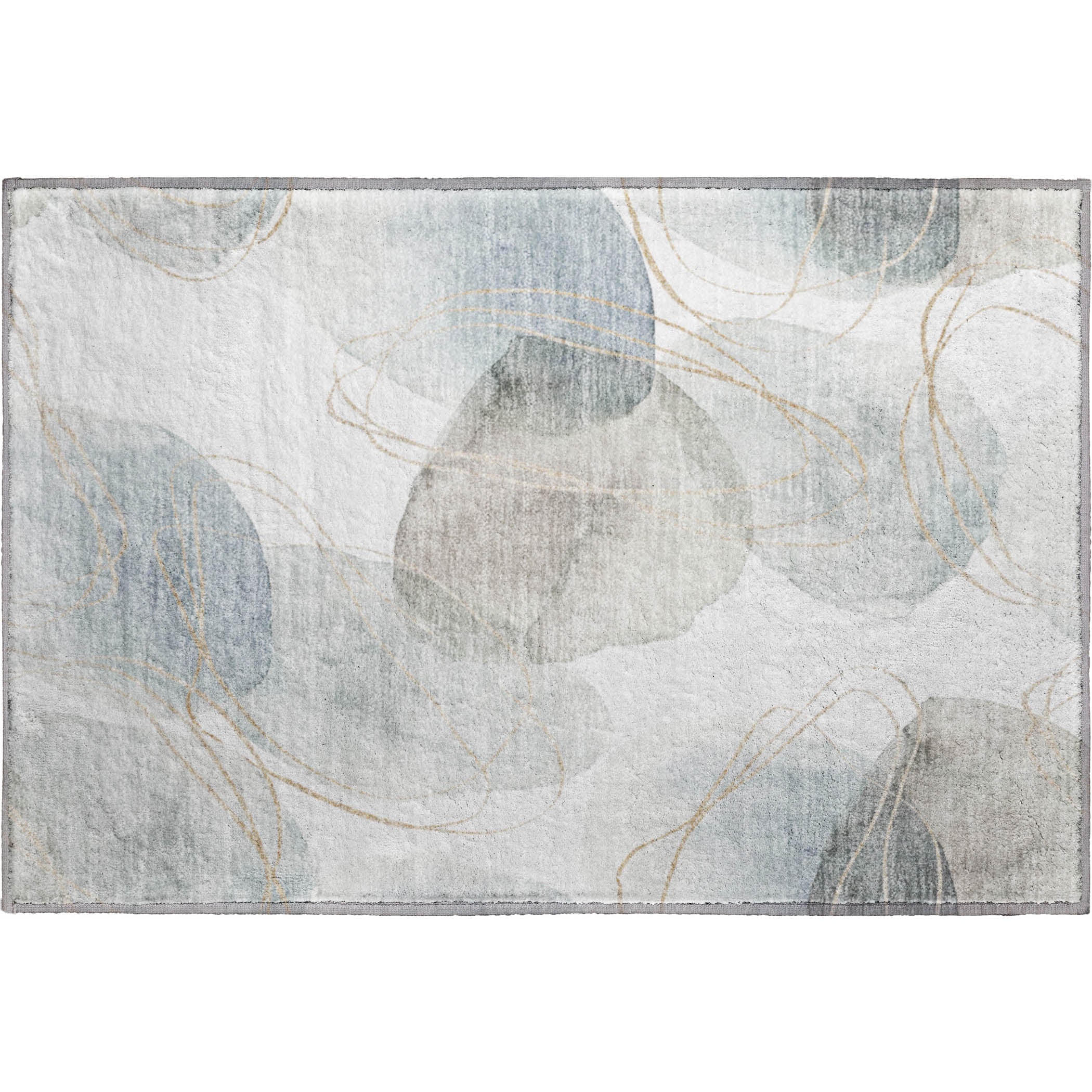 Luxury Washable Indoor/Outdoor Transitional OY15 Pearl Brown Rug 1'8" x 2'6" #shape_Rectangle