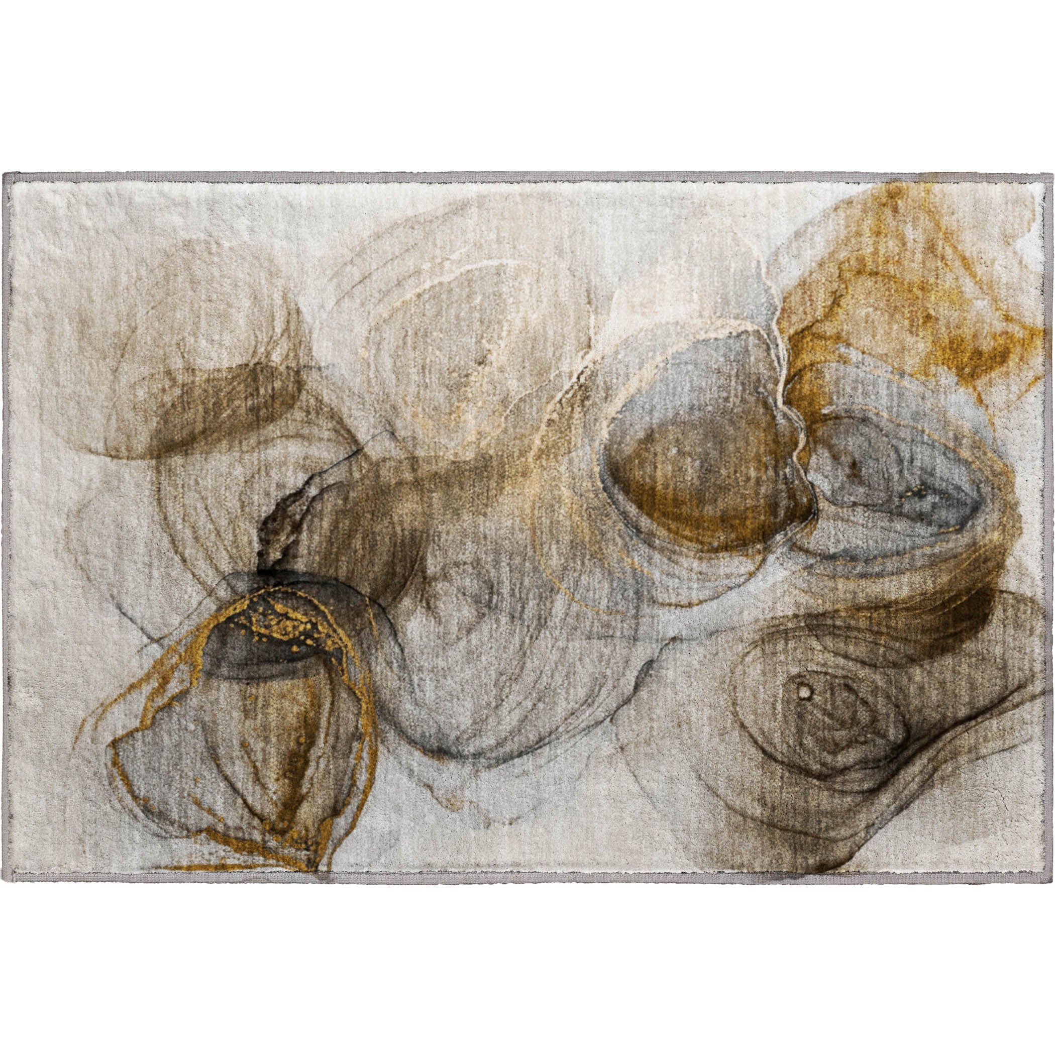 Luxury Washable Indoor/Outdoor Transitional OY9 Beige Brown Rug 1'8" x 2'6" #shape_Rectangle