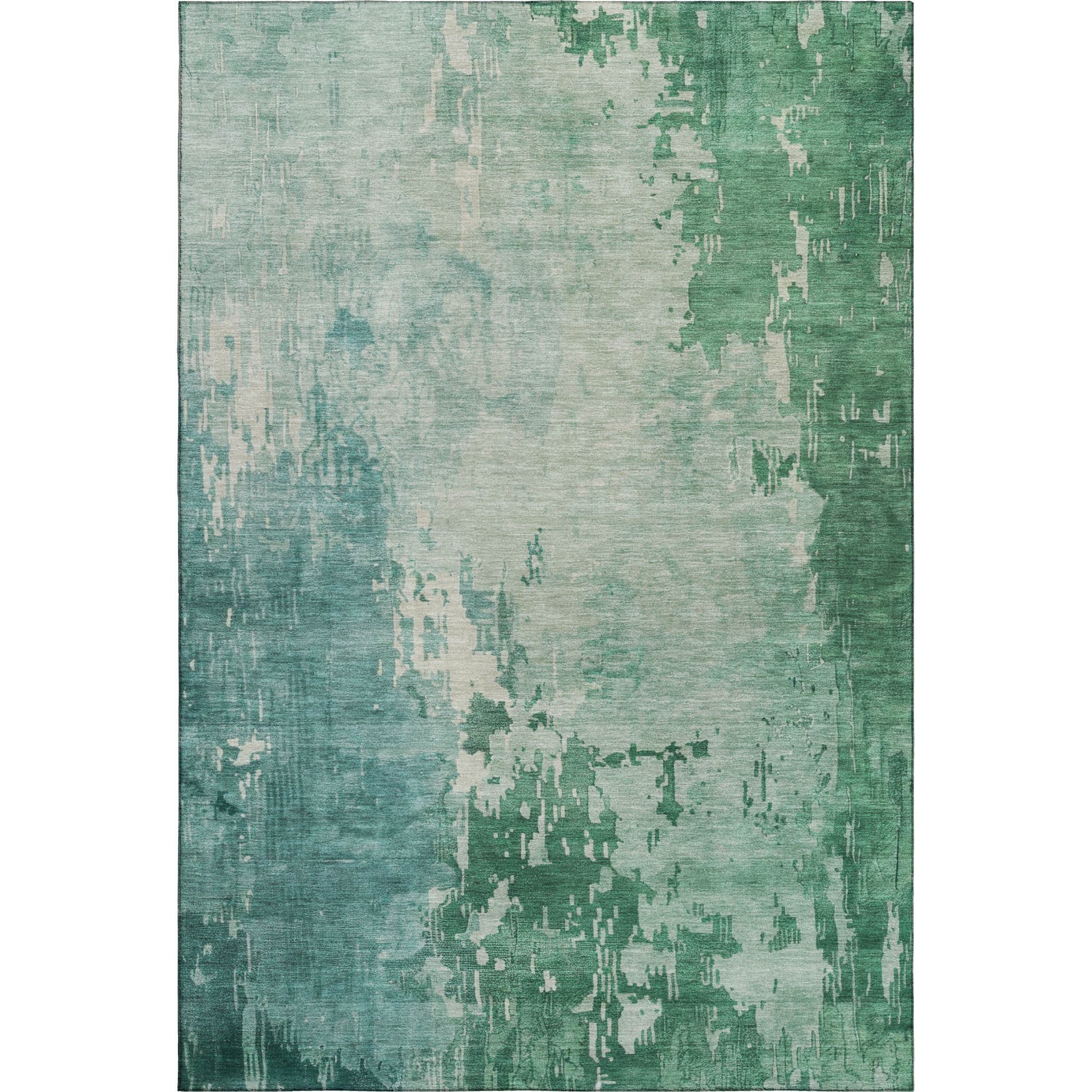 Luxury Machine Washable Indoor/Outdoor Transitional PA11 Emerald Green Rug 2'6" x 3'10" #shape_Rectangle
