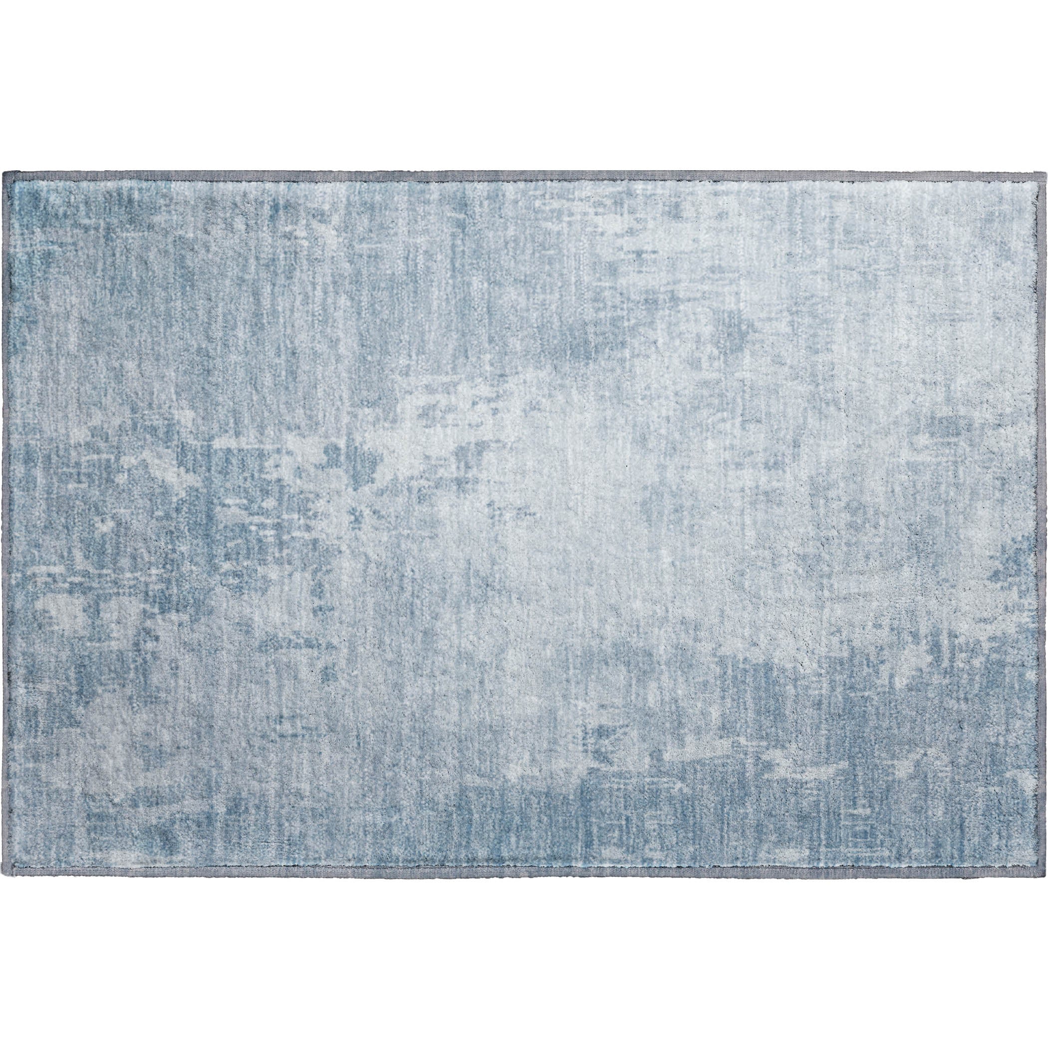Luxury Machine Washable Indoor/Outdoor Transitional PA11 Sky Blue Rug 1'8" x 2'6" #shape_Rectangle