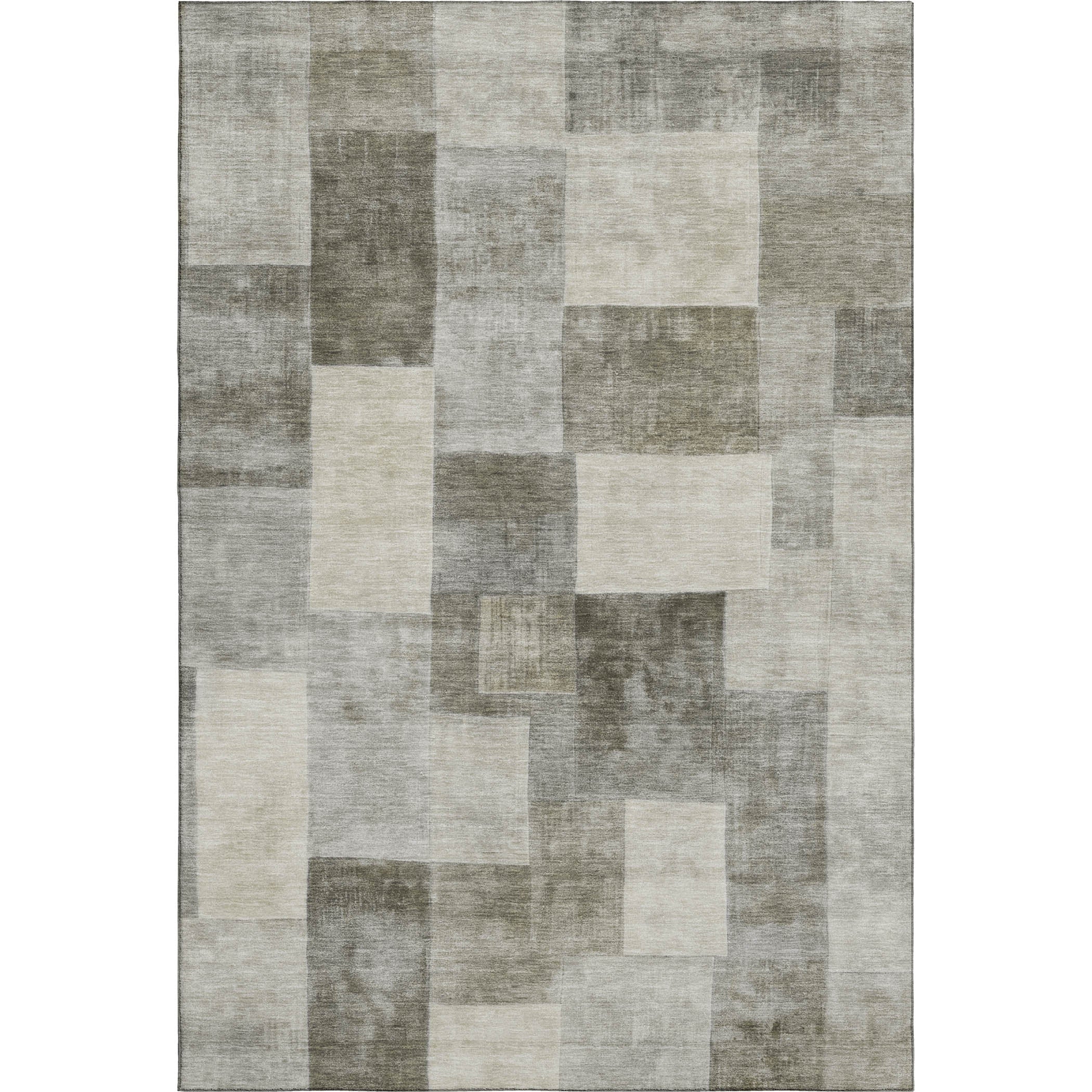 Luxury Machine Washable Indoor/Outdoor Transitional PA12 Taupe Brown Rug 2'6" x 3'10" #shape_Rectangle