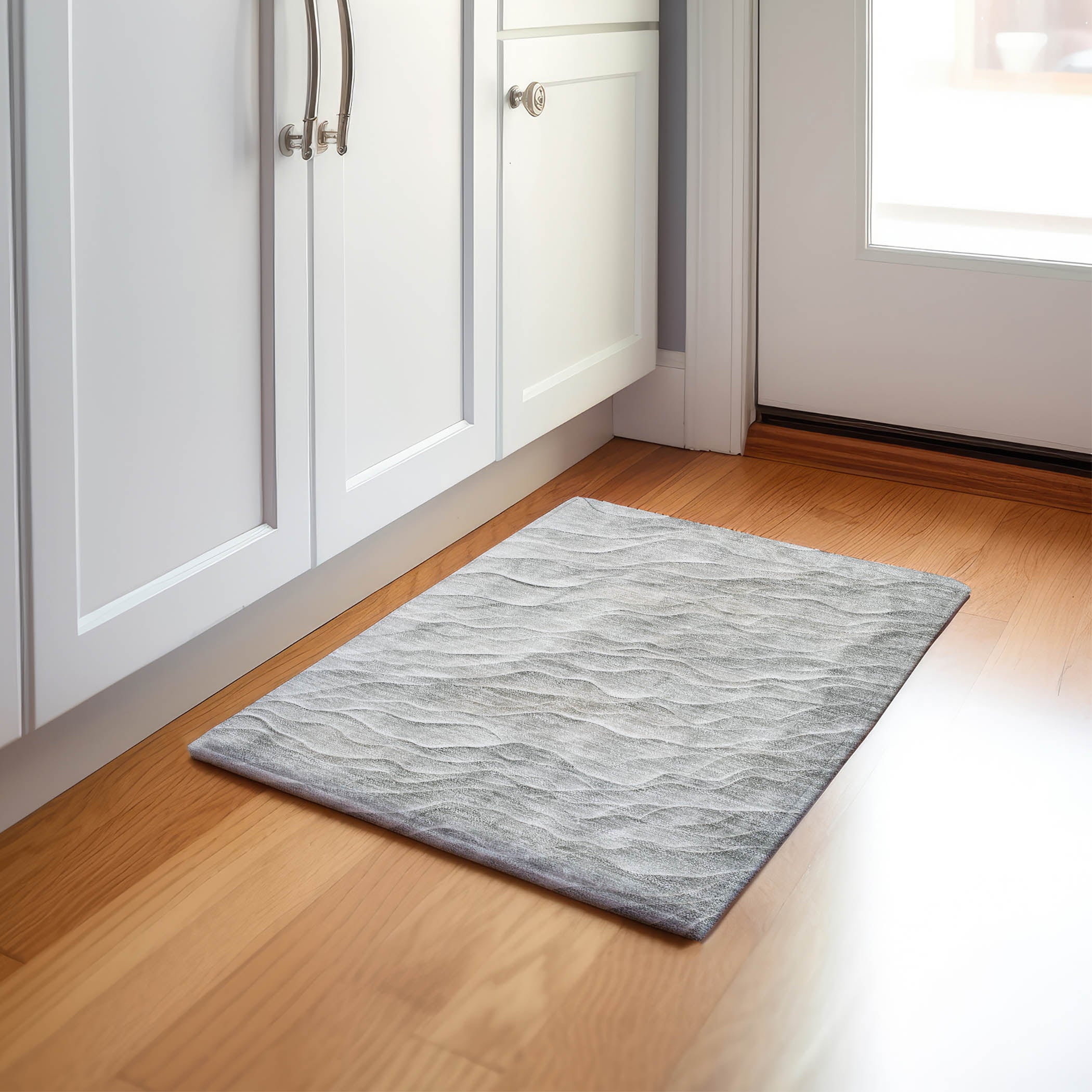 Luxury Machine Washable Indoor/Outdoor Transitional PA1 Taupe Brown Rug 1'8" x 2'6" #shape_Rectangle