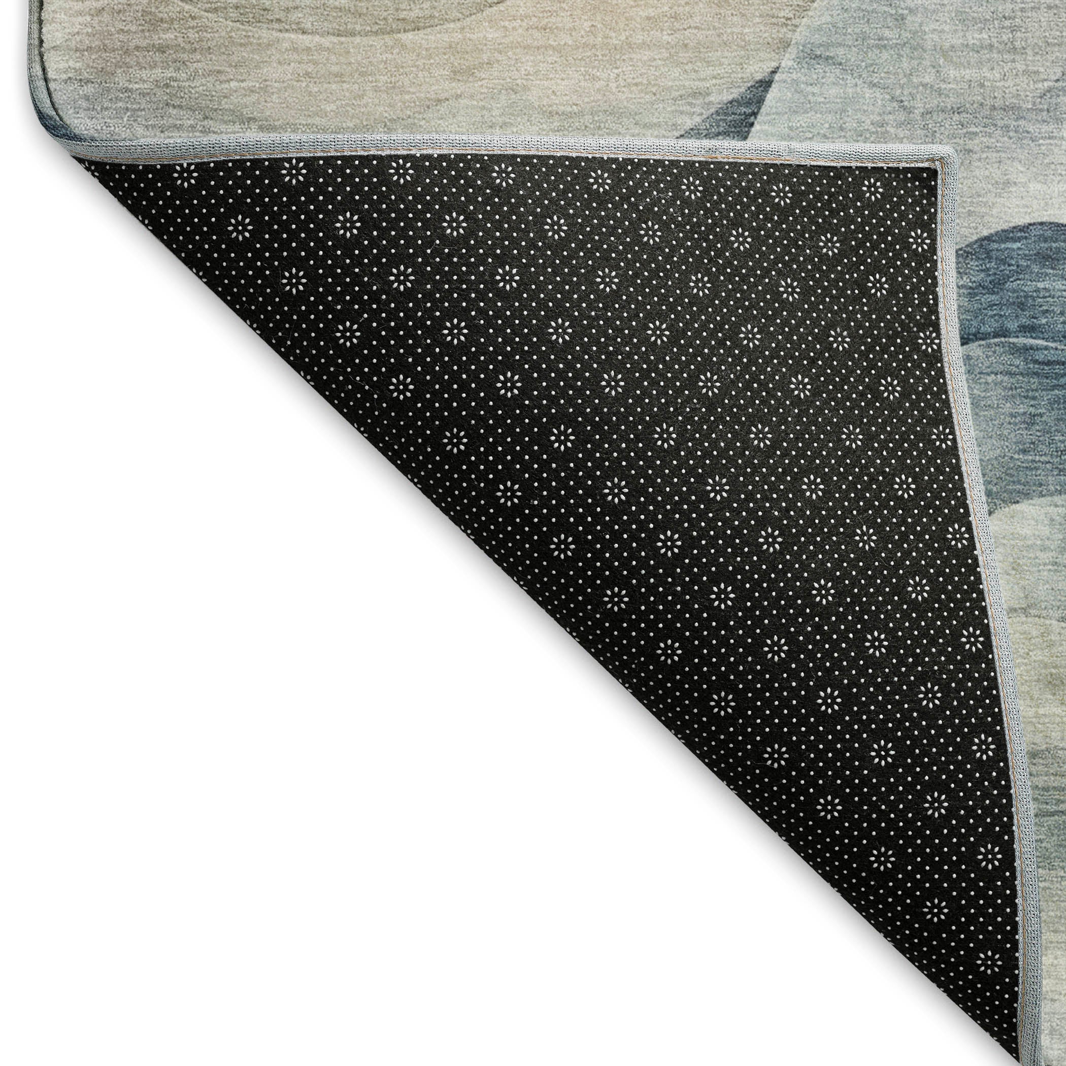 Luxury Machine Washable Indoor/Outdoor Transitional PA3 Blue Rug 1'8" x 2'6" #shape_Rectangle