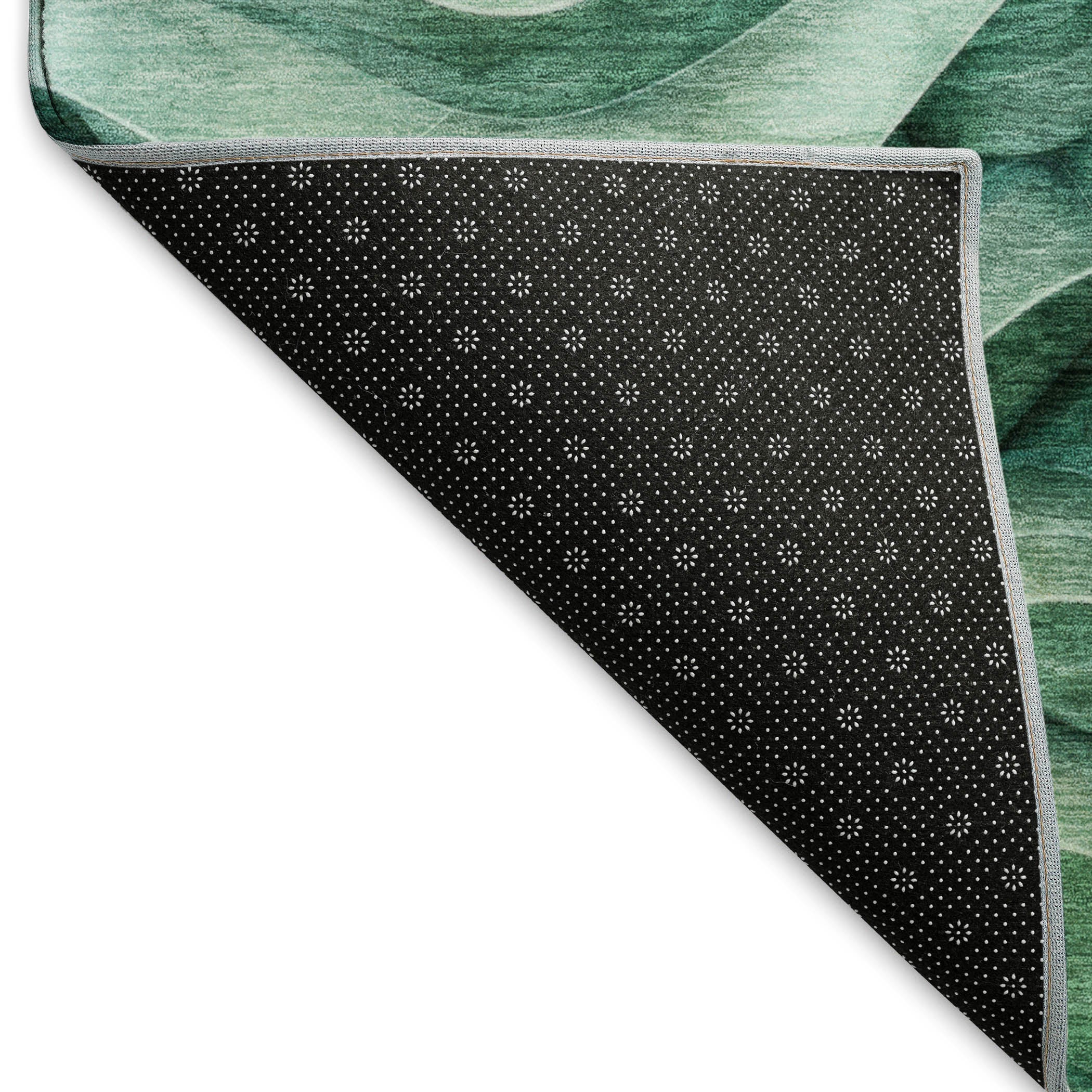 Luxury Machine Washable Indoor/Outdoor Transitional PA4 Teal Rug 1'8" x 2'6" #shape_Rectangle
