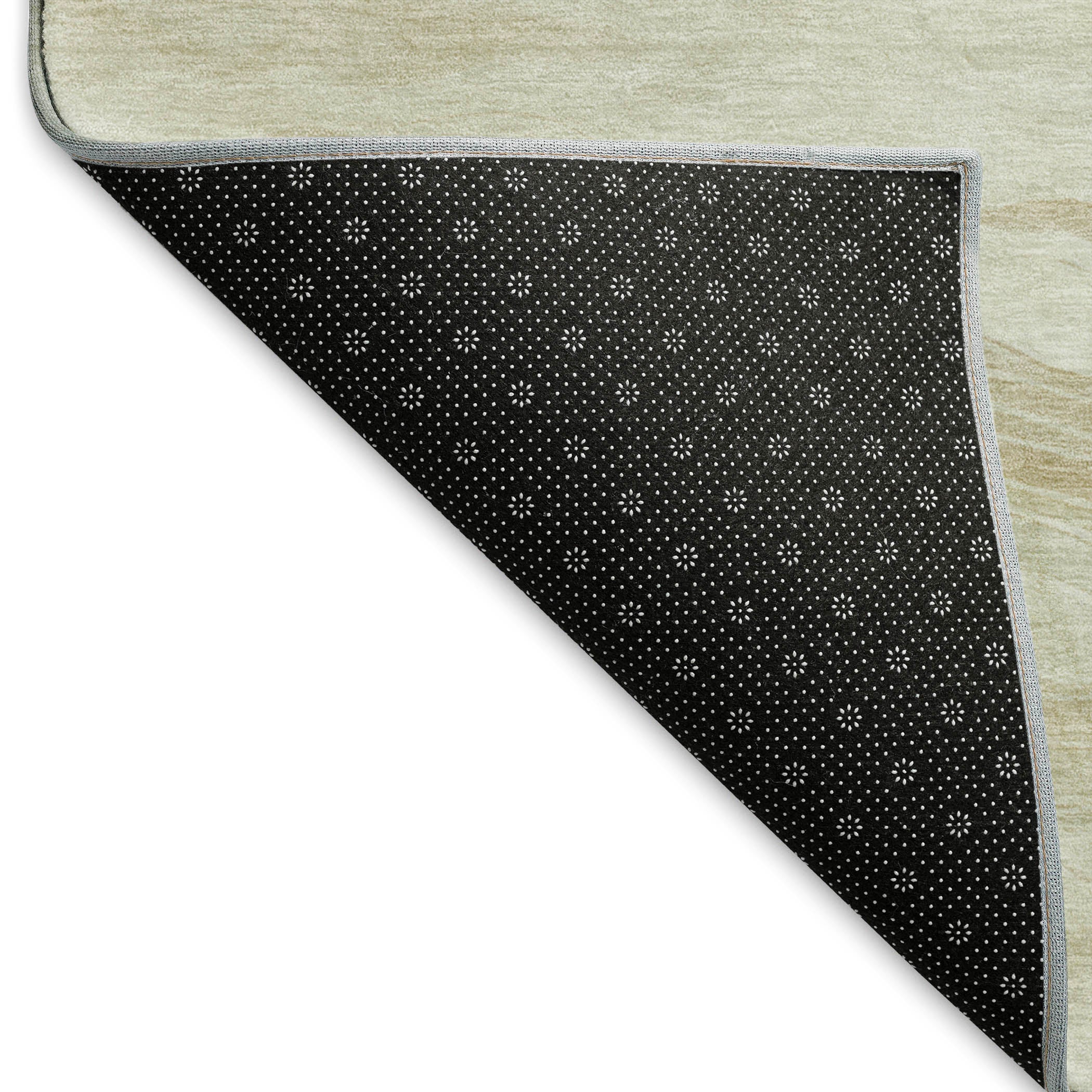 Luxury Machine Washable Indoor/Outdoor Transitional PA6 Beige Brown Rug 1'8" x 2'6" #shape_Rectangle