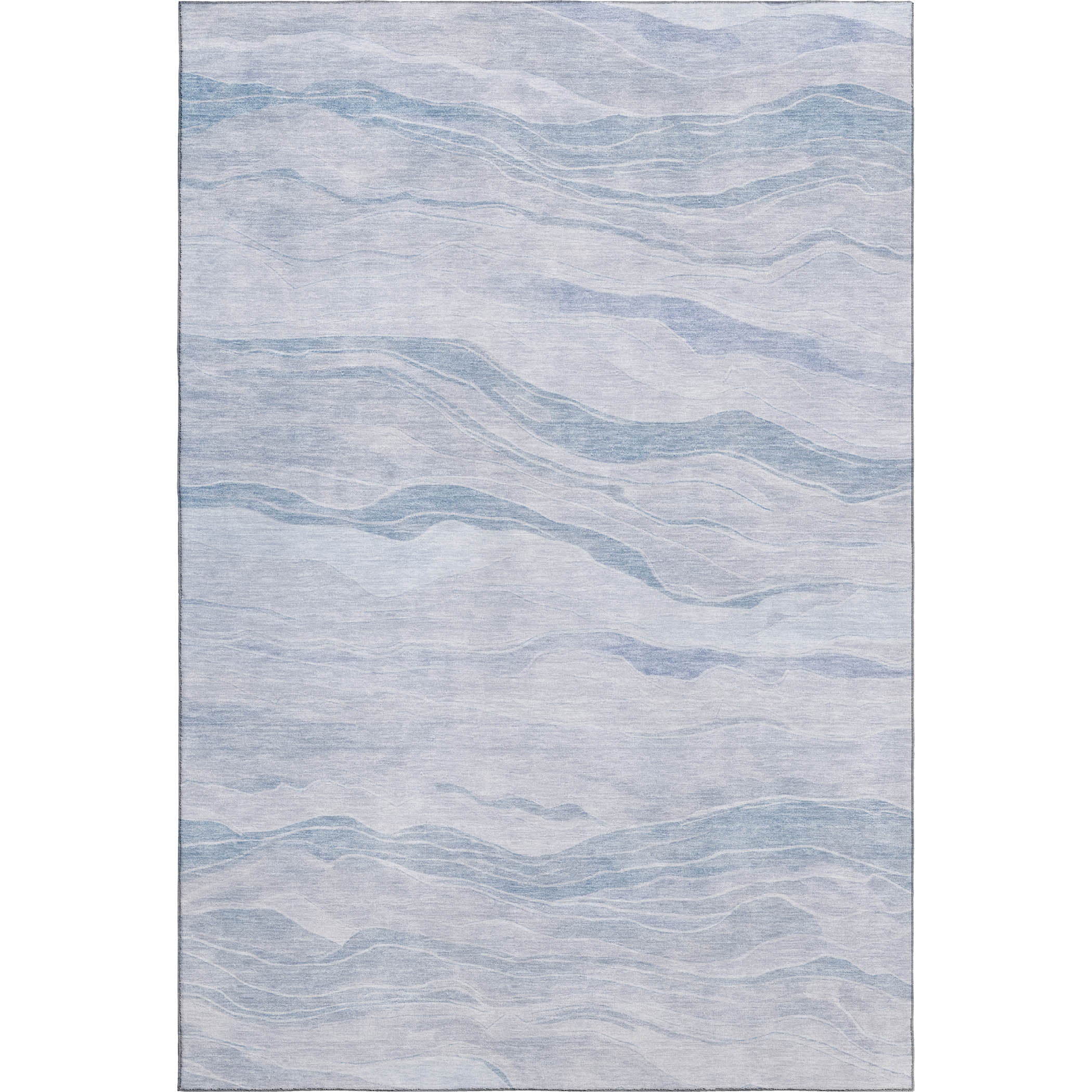 Luxury Machine Washable Indoor/Outdoor Transitional PA6 Sky Blue Rug 2'6" x 3'10" #shape_Rectangle