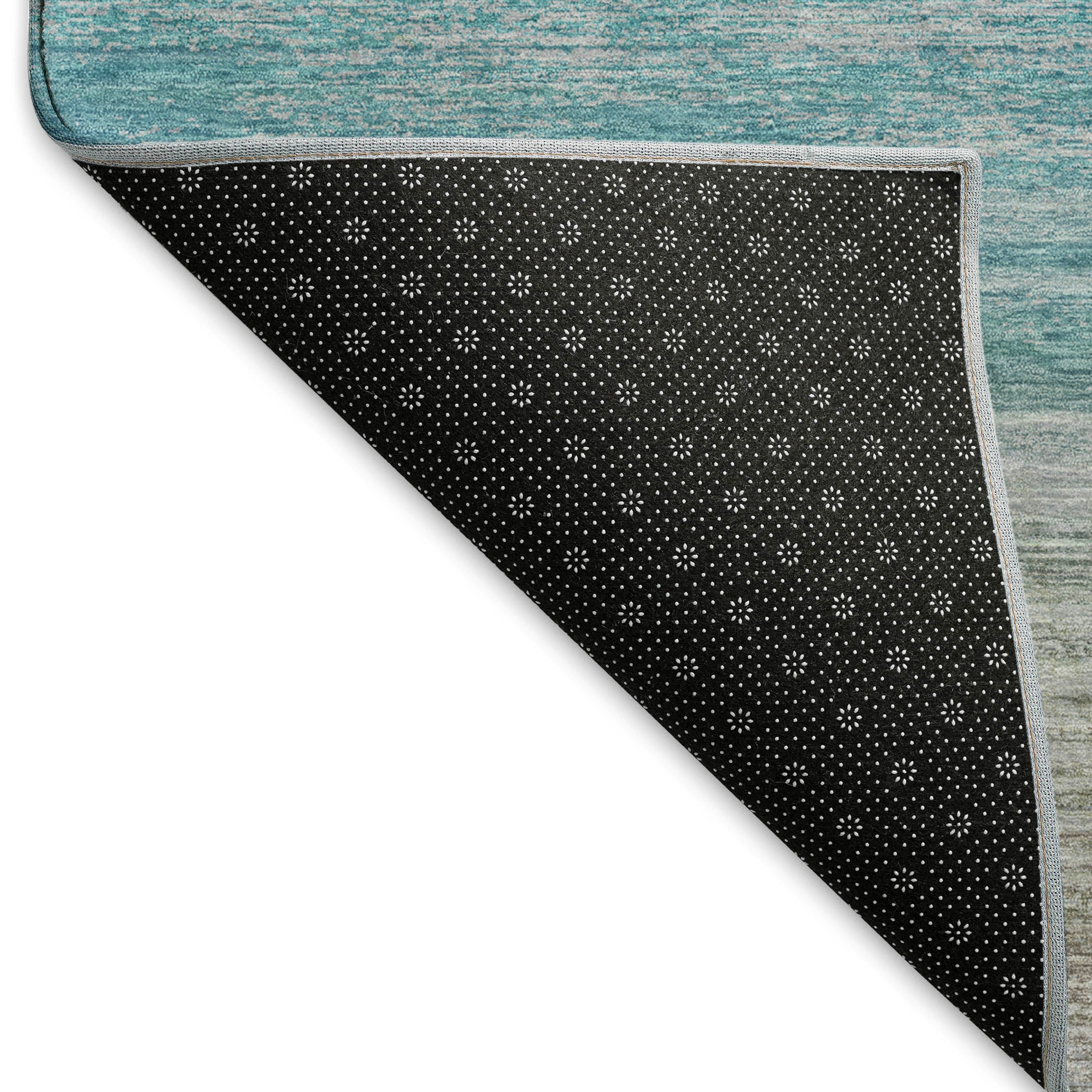 Luxury Machine Washable Indoor/Outdoor Transitional PA7 Sky Blue Rug 1'8" x 2'6" #shape_Rectangle