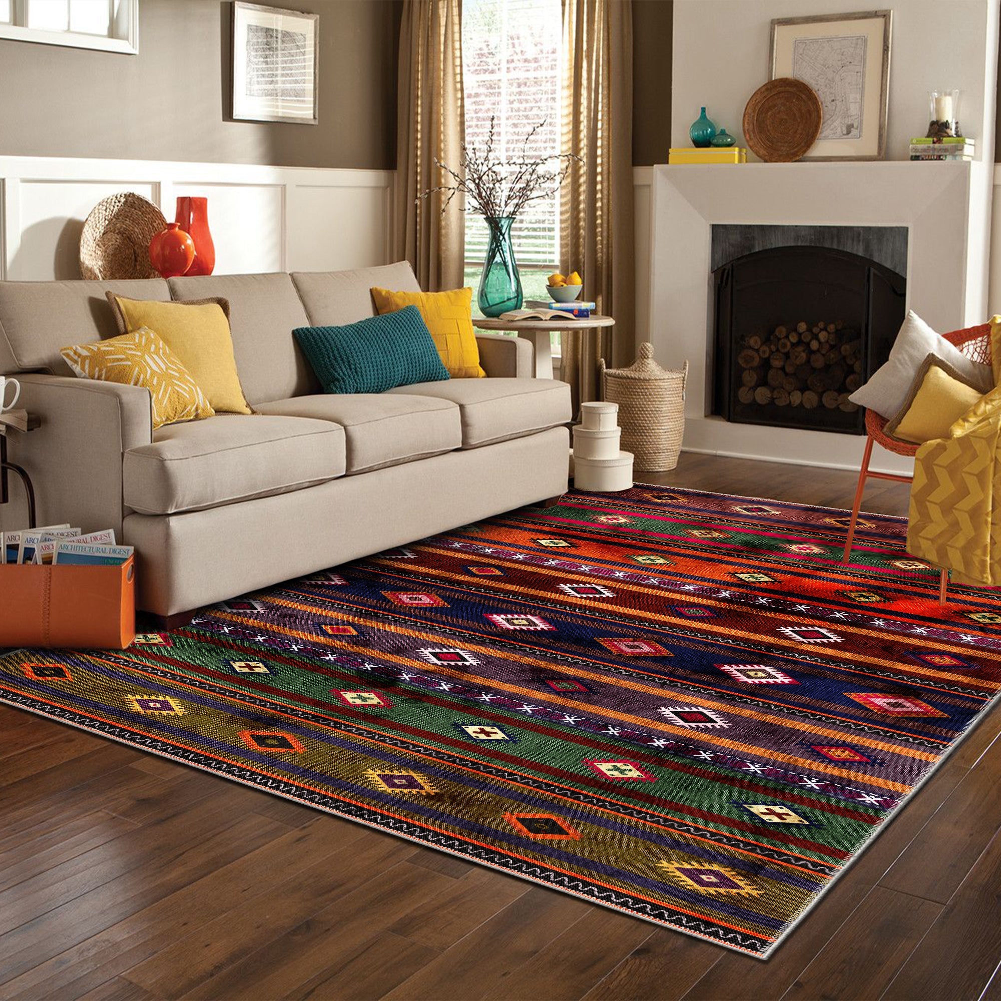 Lyon Machine Washable Area Rug