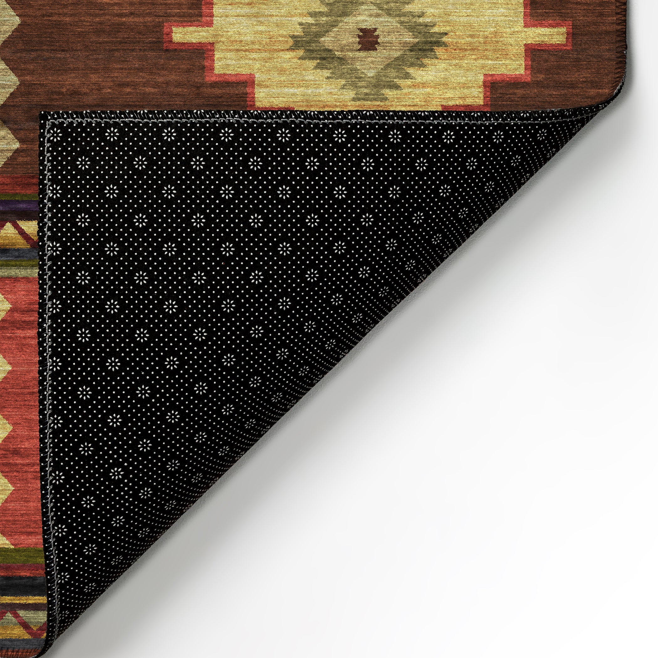 Luxury Machine Washable Indoor/Outdoor Southwestern PH1 Canyon Brown Rug 1'8" x 2'6" #shape_Rectangle