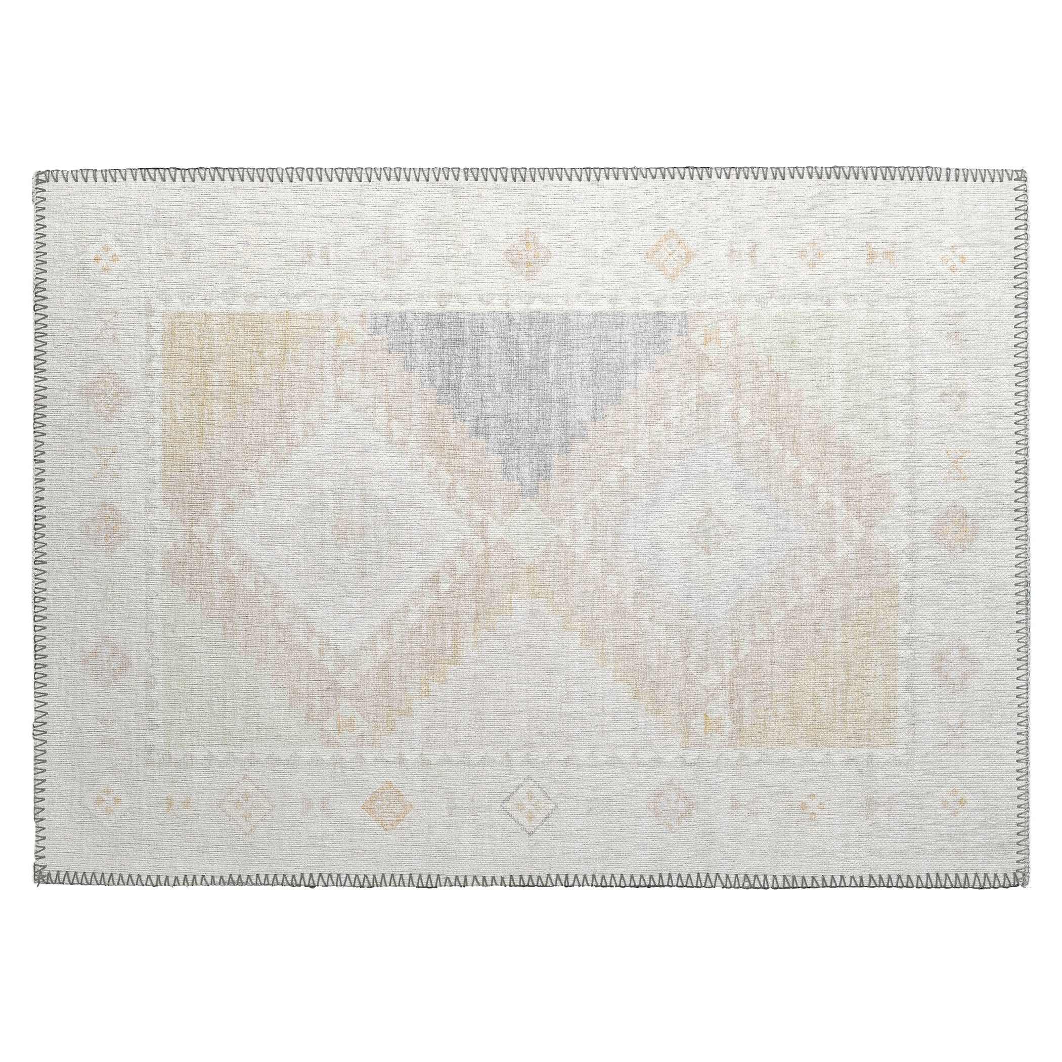 Luxury Machine Washable Indoor/Outdoor Southwestern PH2 Ivory Rug 1'8" x 2'6" #shape_Rectangle