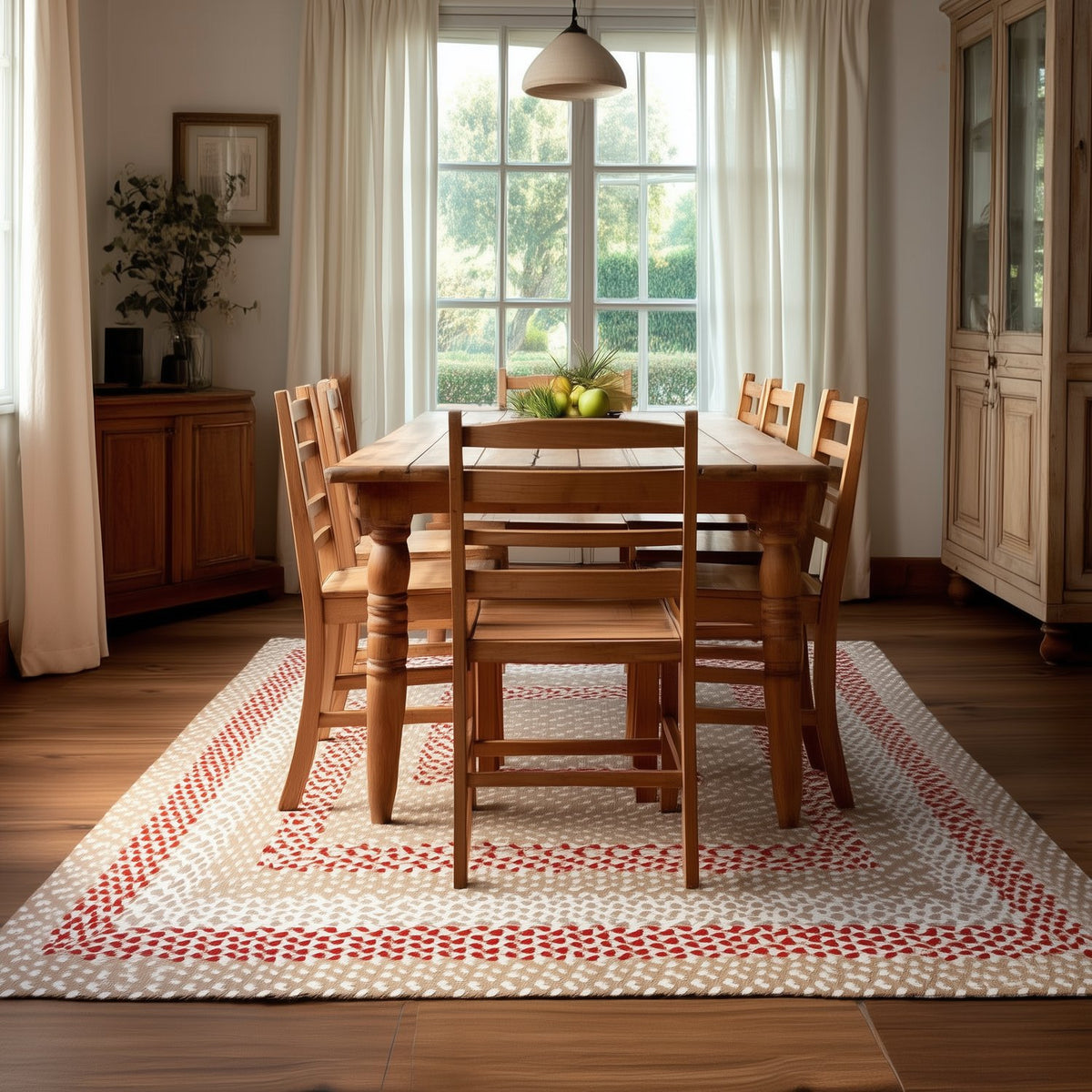 Beige Plymouth Collection braided rug 7' x 9' Rectangle #size_7' x 9' Rectangle
