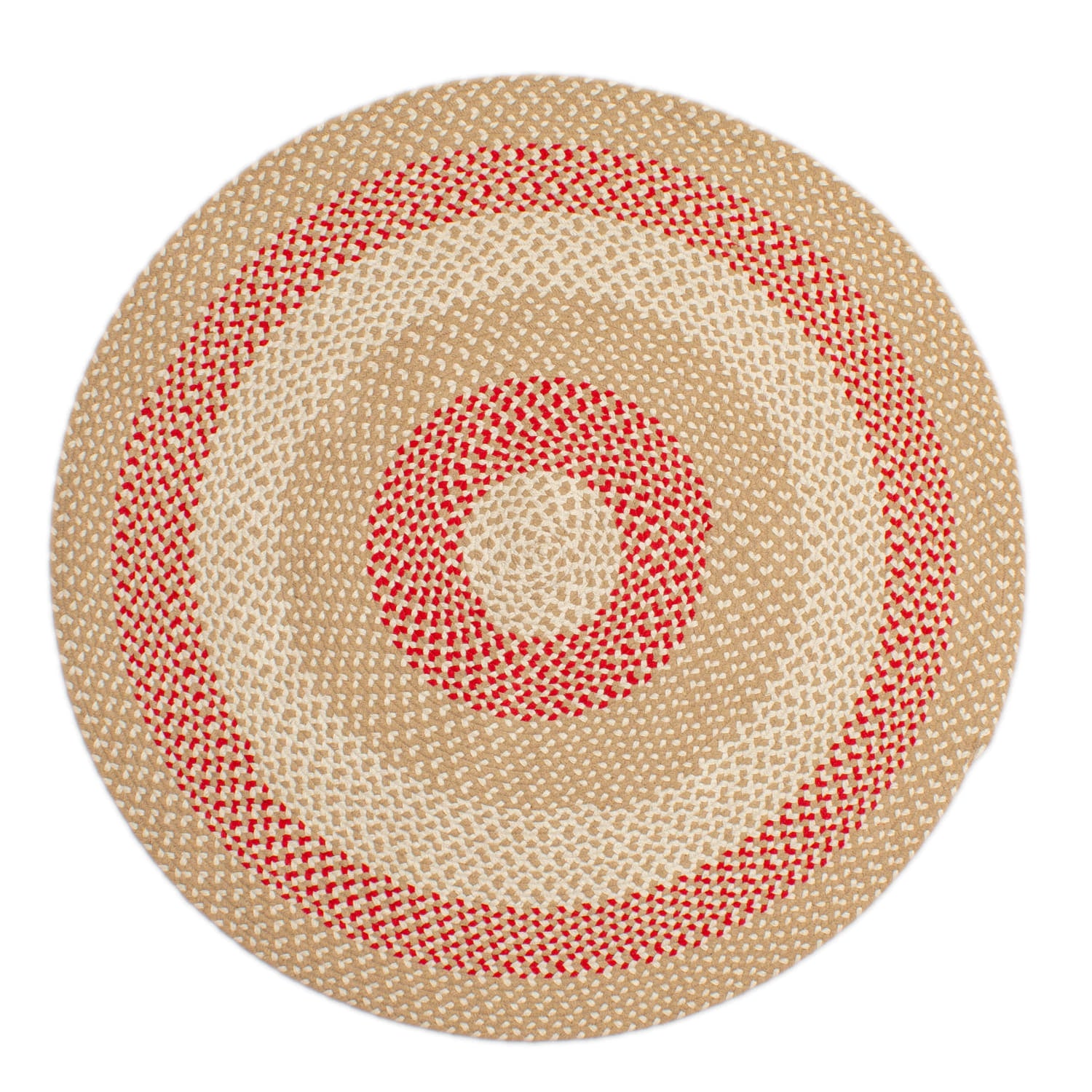 Plymouth PLY01 Beige Braided Rug #color_beige