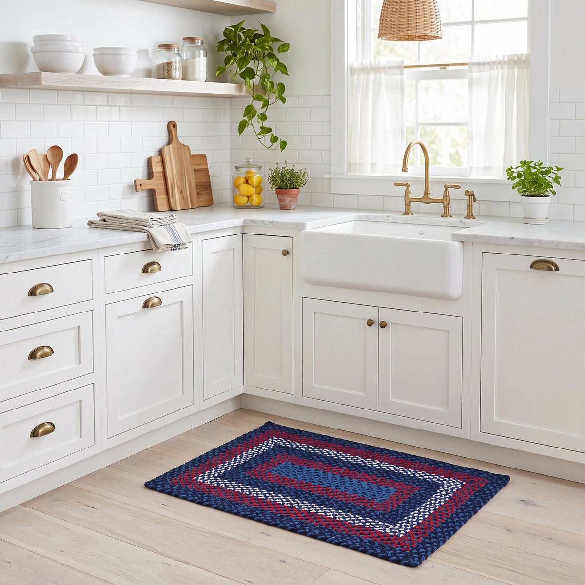 Blue Plymouth Collection braided rug 2' x 3' Rectangle #size_2' x 3' Rectangle