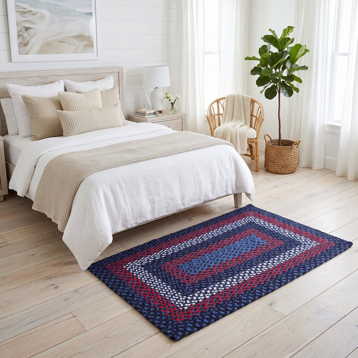 Blue Plymouth Collection braided rug 3' x 5' Rectangle #size_3' x 5' Rectangle