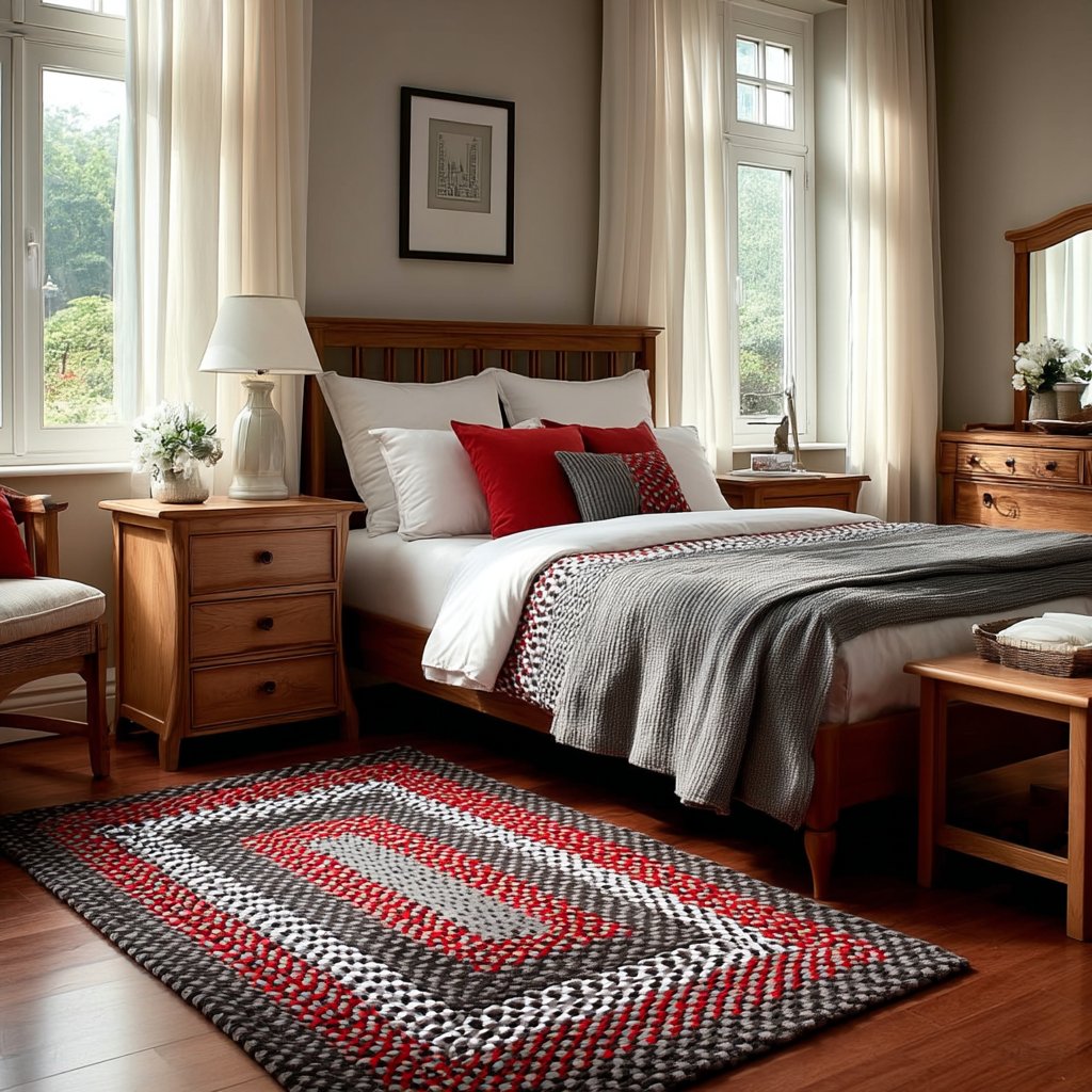 Brown Plymouth Collection braided rug 4' x 6' Rectangle #size_4' x 6' Rectangle