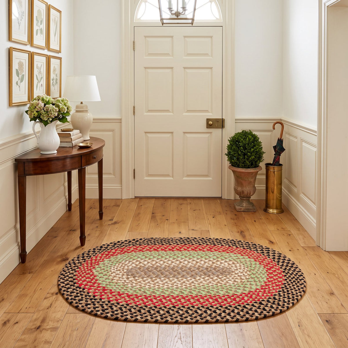 Earthtone Plymouth Collection braided rug 2' x 3' Oval #size_2' x 3' Oval