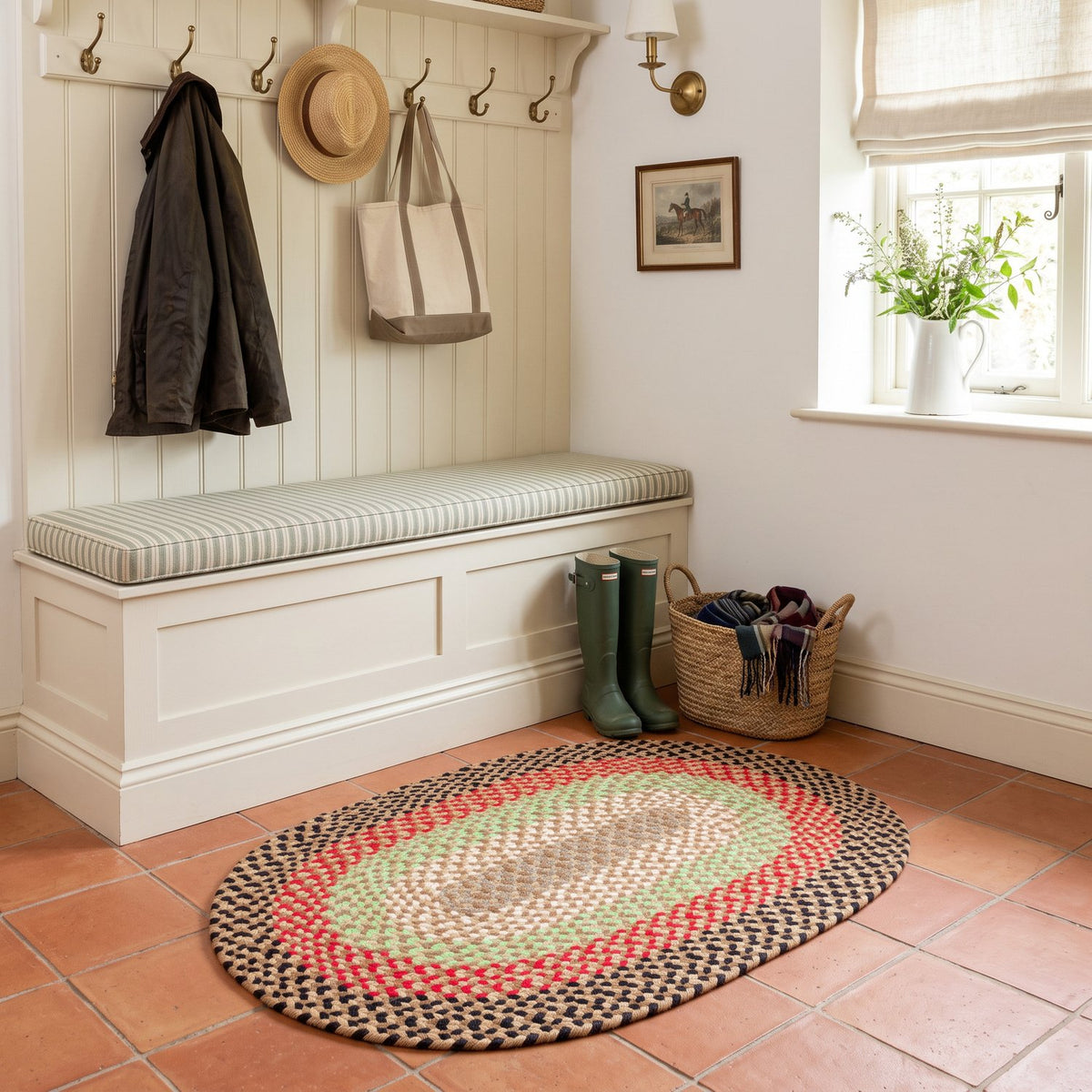 Earthtone Plymouth Collection braided rug 2' x 3' Oval #size_2' x 3' Oval