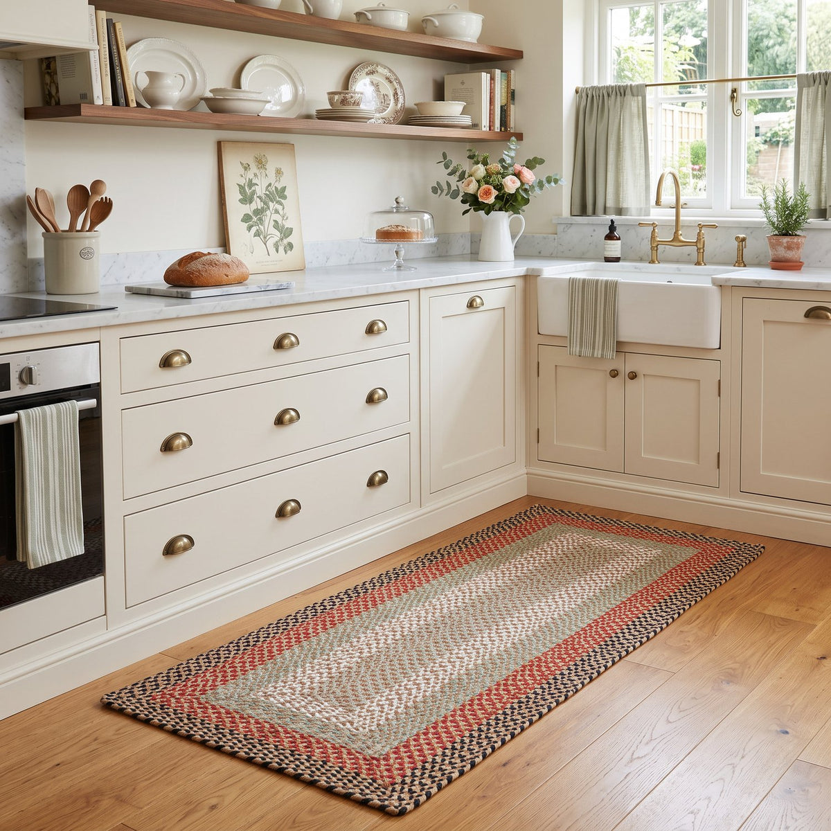 Earthtone Plymouth Collection braided rug 2' x 6' Rectangle Runner #size_2' x 6' Rectangle Runner