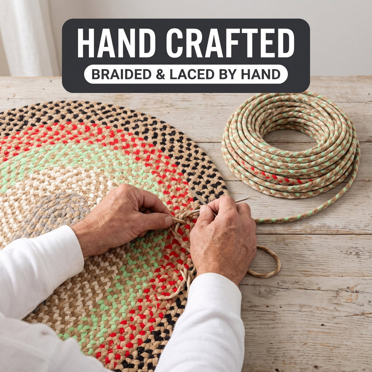 Earthtone Plymouth Collection braided rug