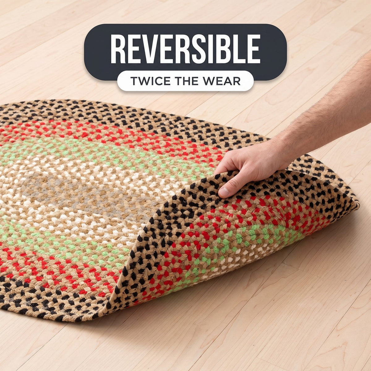 Earthtone Plymouth Collection braided rug
