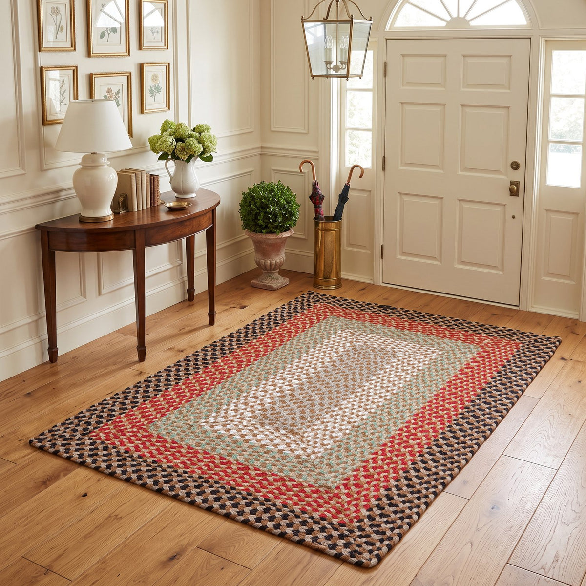 Earthtone Plymouth Collection braided rug 3' x 5' Rectangle #size_3' x 5' Rectangle