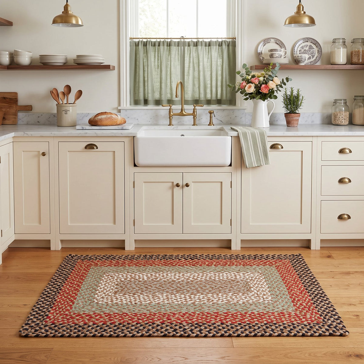 Earthtone Plymouth Collection braided rug 3' x 5' Rectangle #size_3' x 5' Rectangle