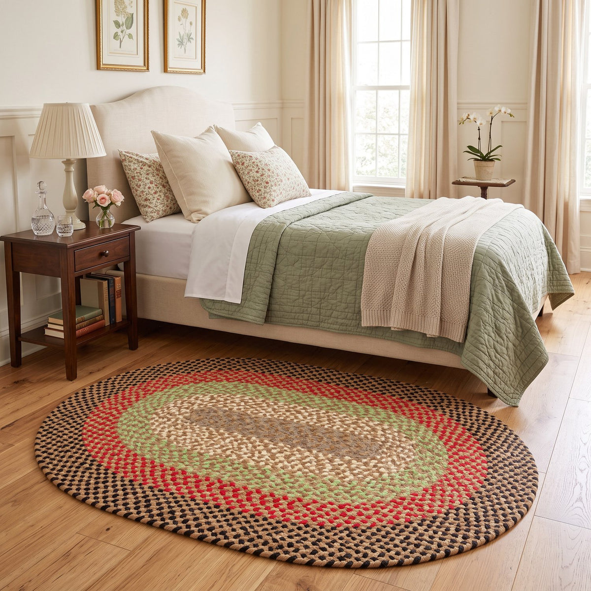 Earthtone Plymouth Collection braided rug 4' x 6' Oval #size_4' x 6' Oval