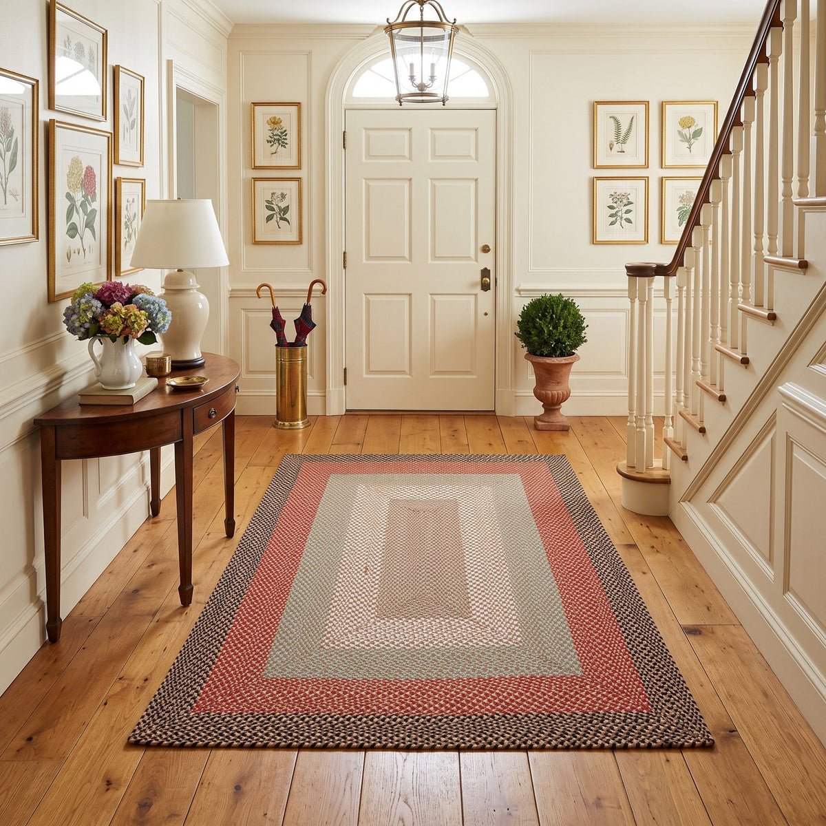 Earthtone Plymouth Collection braided rug 4' x 6' Rectangle #size_4' x 6' Rectangle