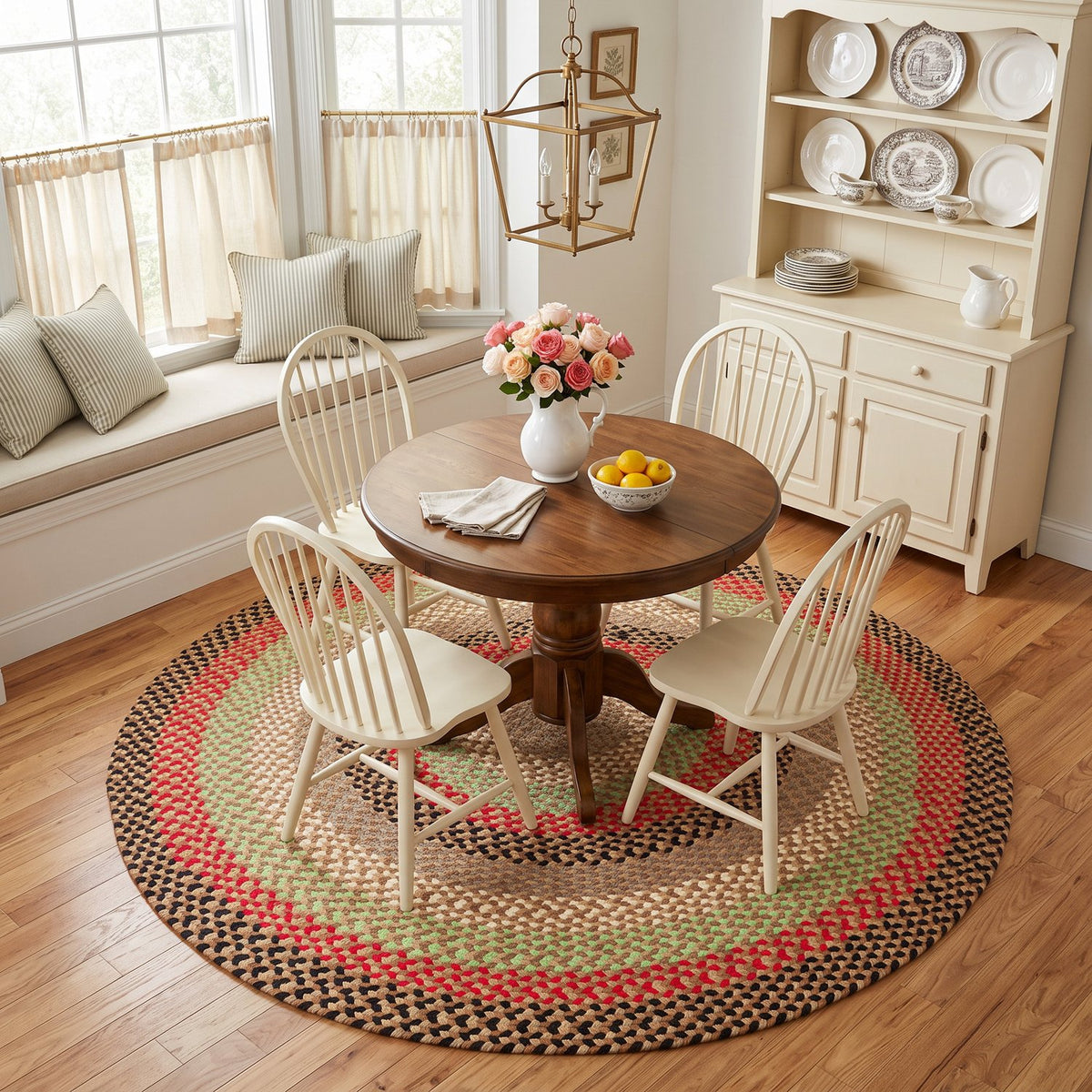 Earthtone Plymouth Collection braided rug 6' Round #size_6' Round