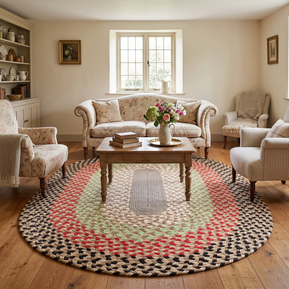 Earthtone Plymouth Collection braided rug 7' x 9' Oval #size_7' x 9' Oval