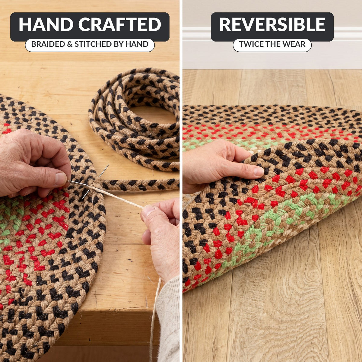 Earthtone Plymouth Collection braided rug