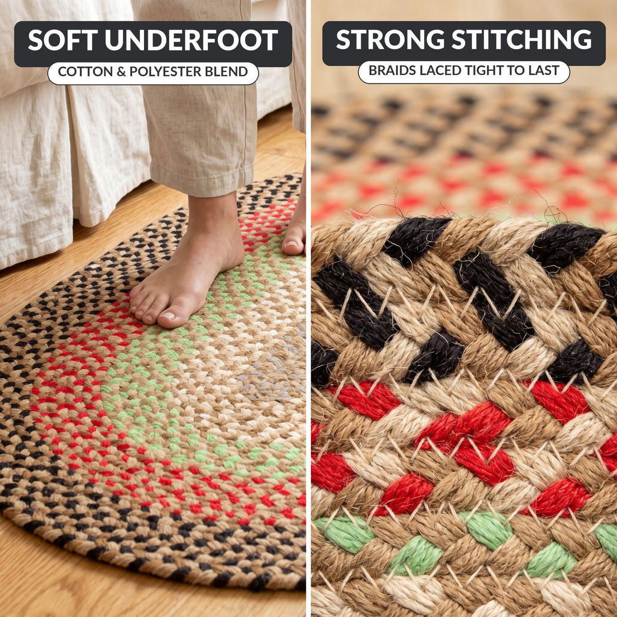 Earthtone Plymouth Collection braided rug
