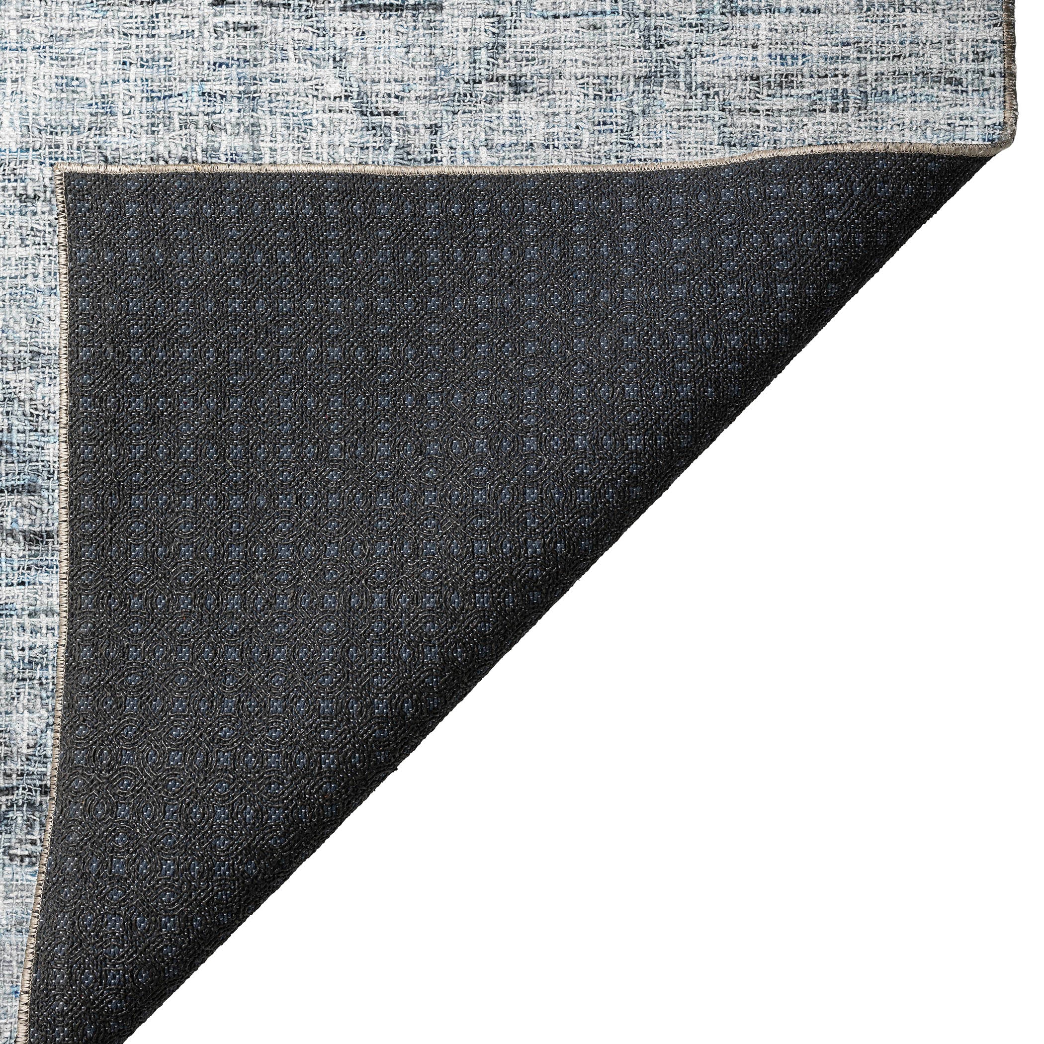 Luxury Washable Indoor/Outdoor Transitional PO1 Blue Rug 1'8" x 2'6" #shape_Rectangle
