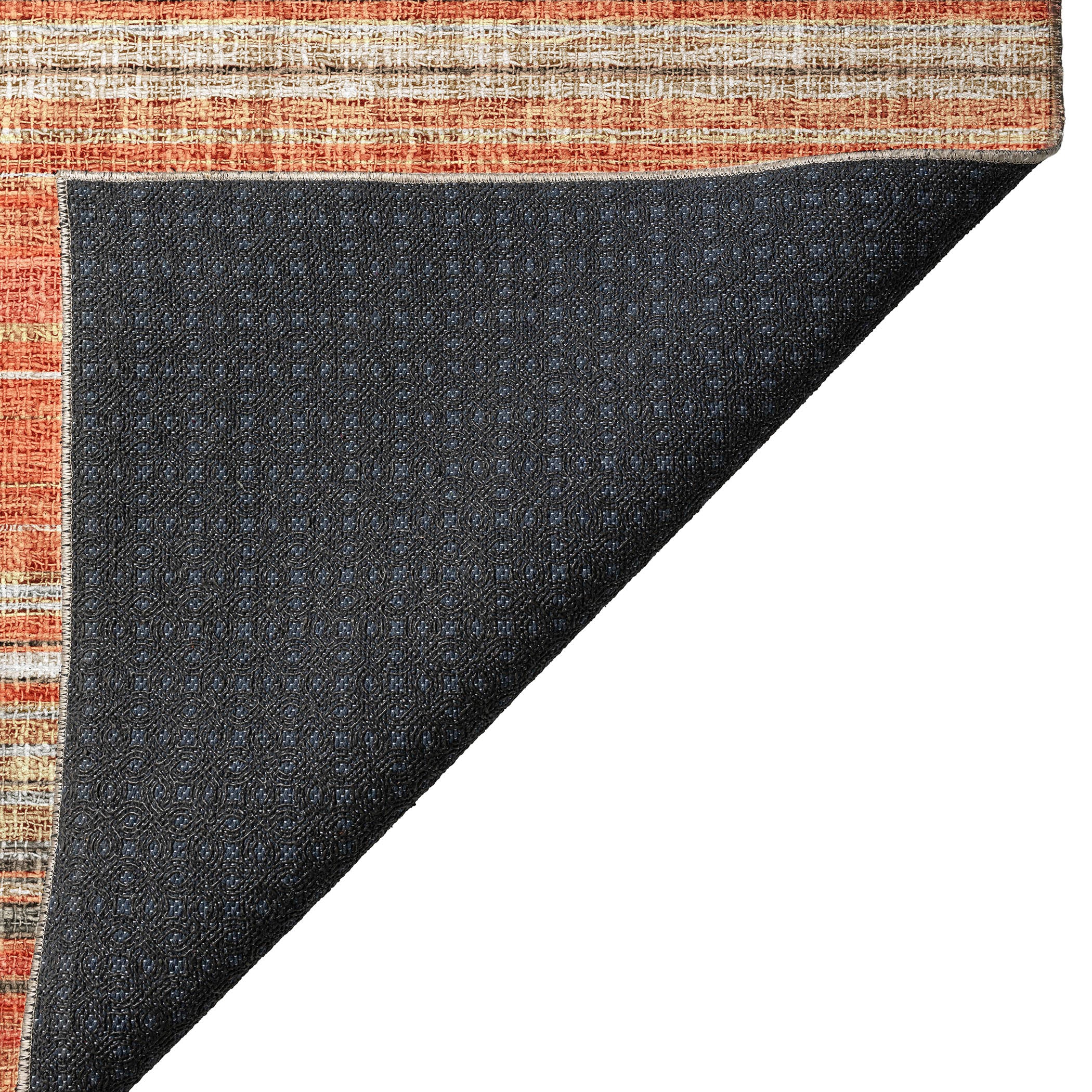 Luxury Washable Indoor/Outdoor Transitional PO2 Coral Orange Rug 1'8" x 2'6" #shape_Rectangle