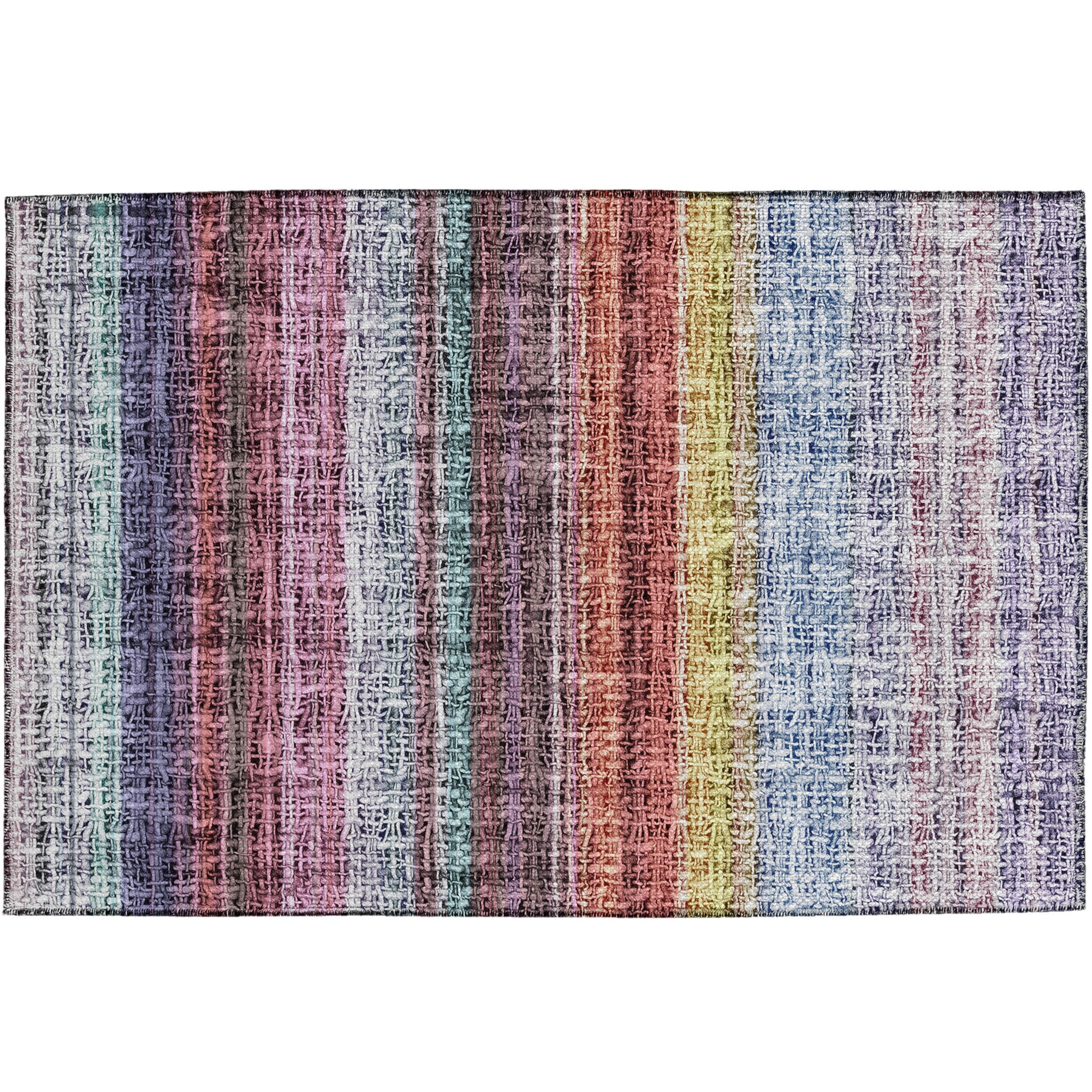 Luxury Washable Indoor/Outdoor Transitional PO2 Lavender Purple Rug 1'8" x 2'6" #shape_Rectangle