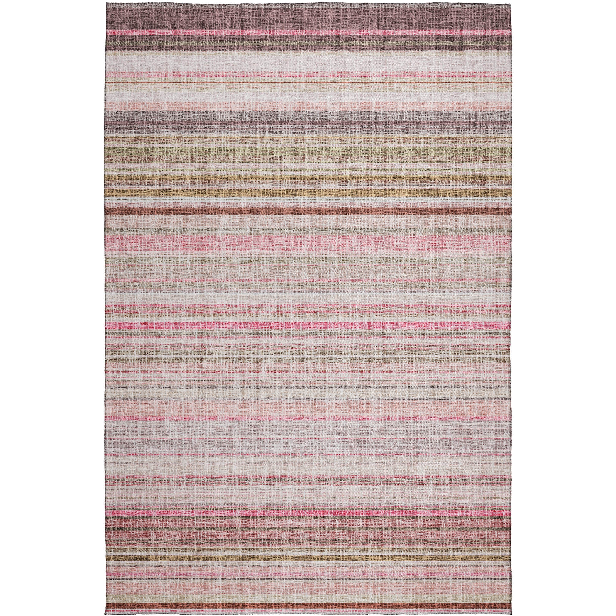 Luxury Washable Indoor/Outdoor Transitional PO2 Pink Rug 2'6" x 3'10" #shape_Rectangle